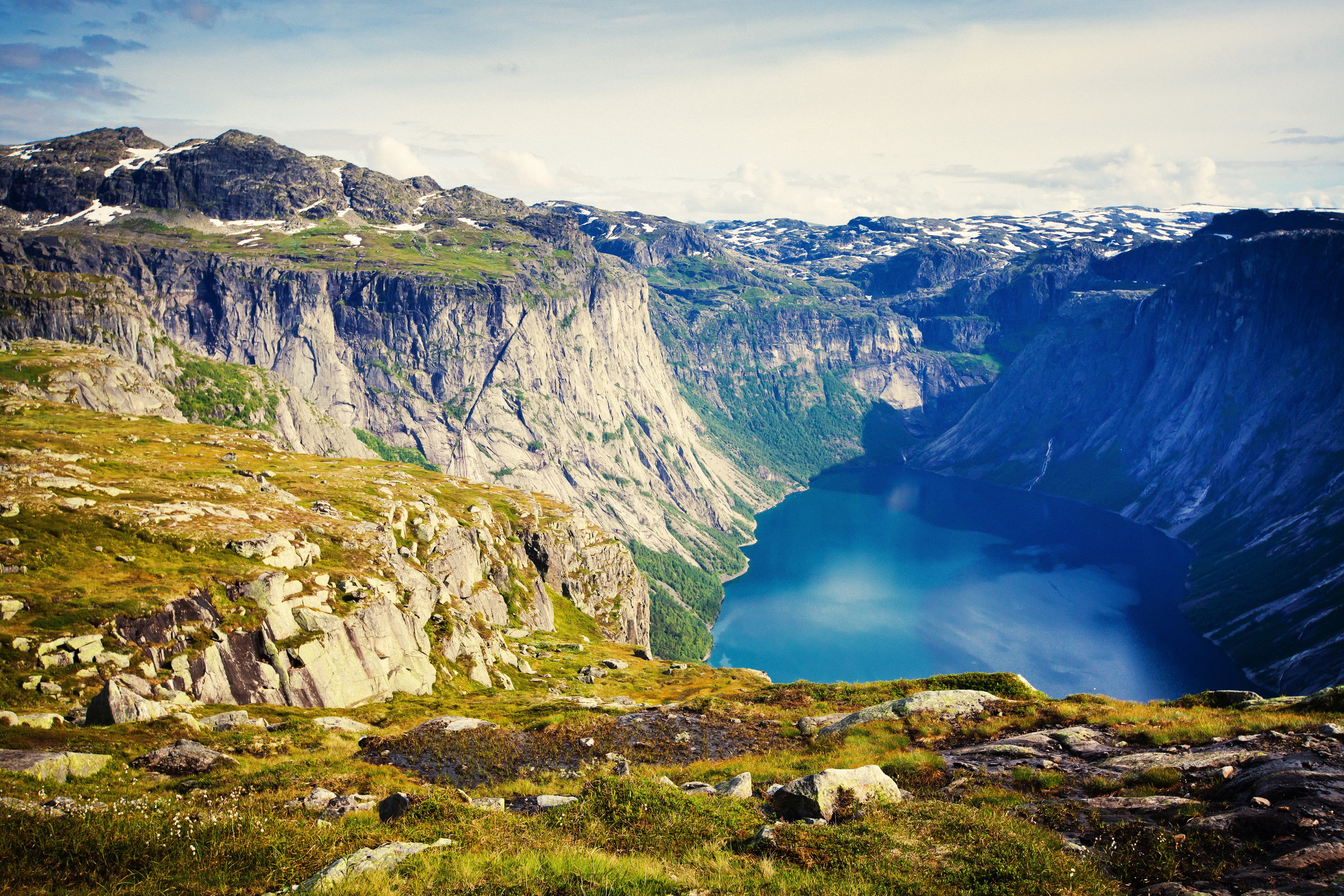 4K Norway Mountains Lake Lofoten HD Wallpaper