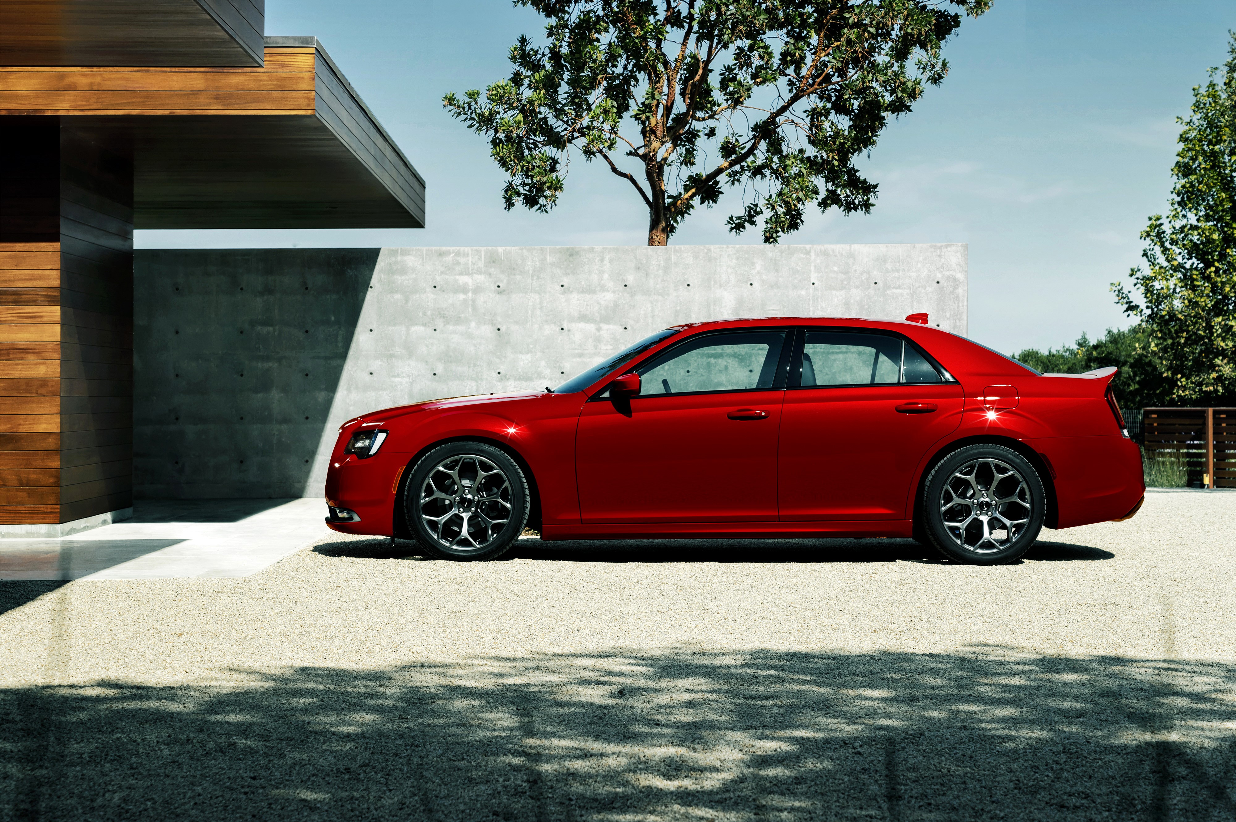 Red 2015 Chrysler 300 S Luxury Sedan HD Wallpaper