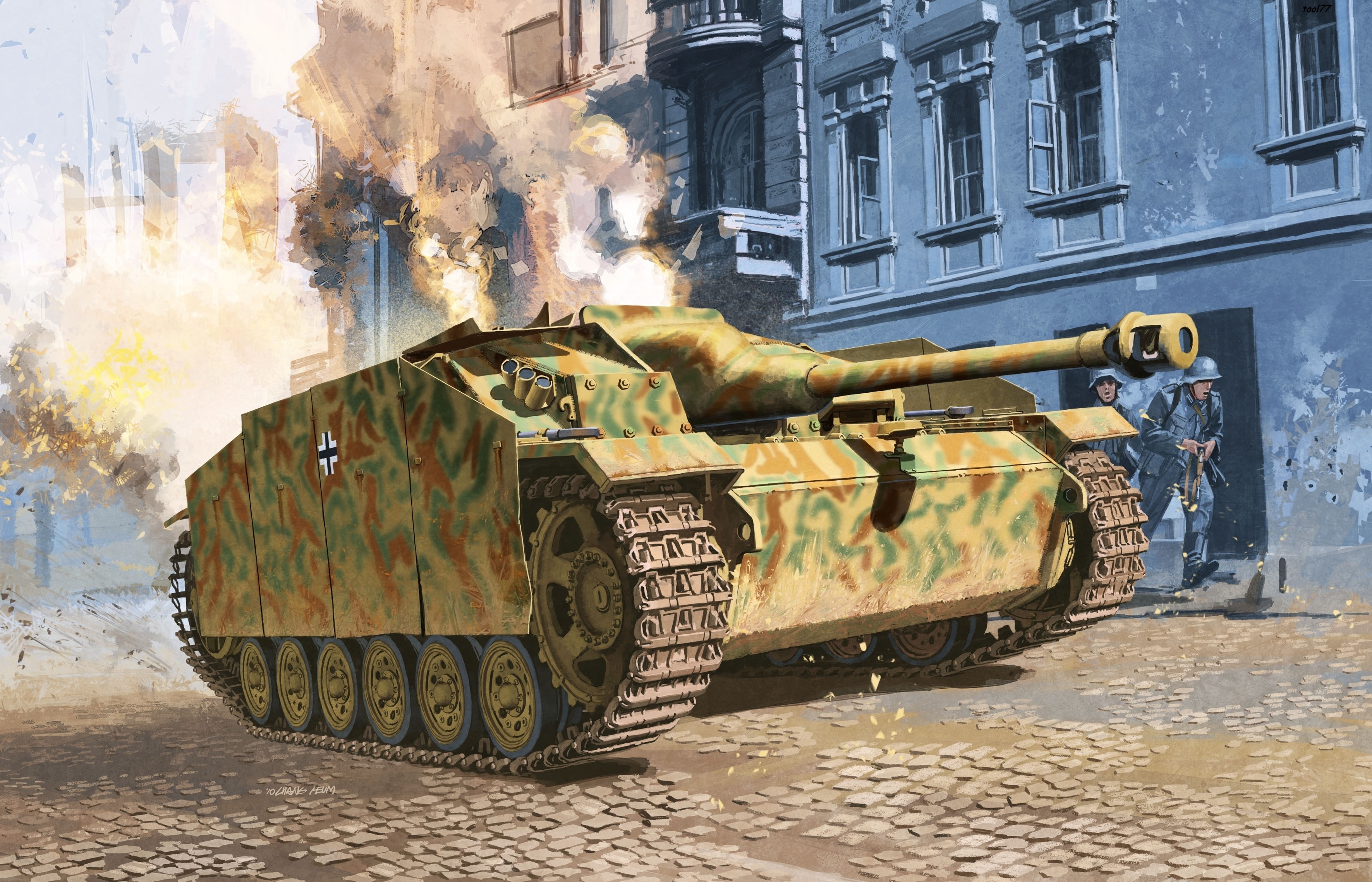 StuG.III Ausf.G SPG Painting HD Wallpaper