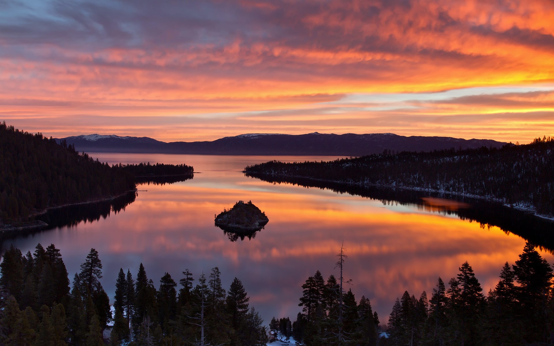 Emerald Bay at Sunrise, Lake Tahoe HD Wallpaper