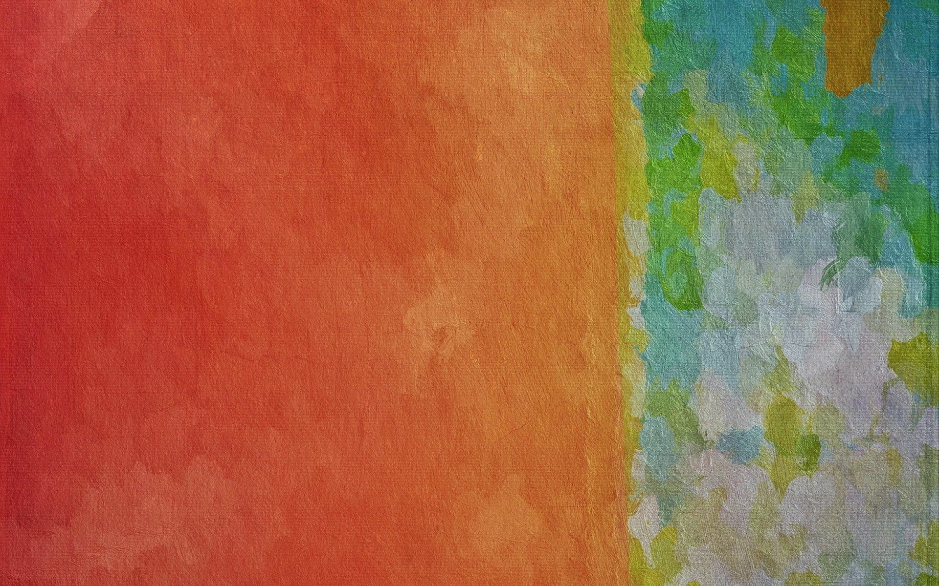 Abstract painting with red and green colors HD Wallpaper