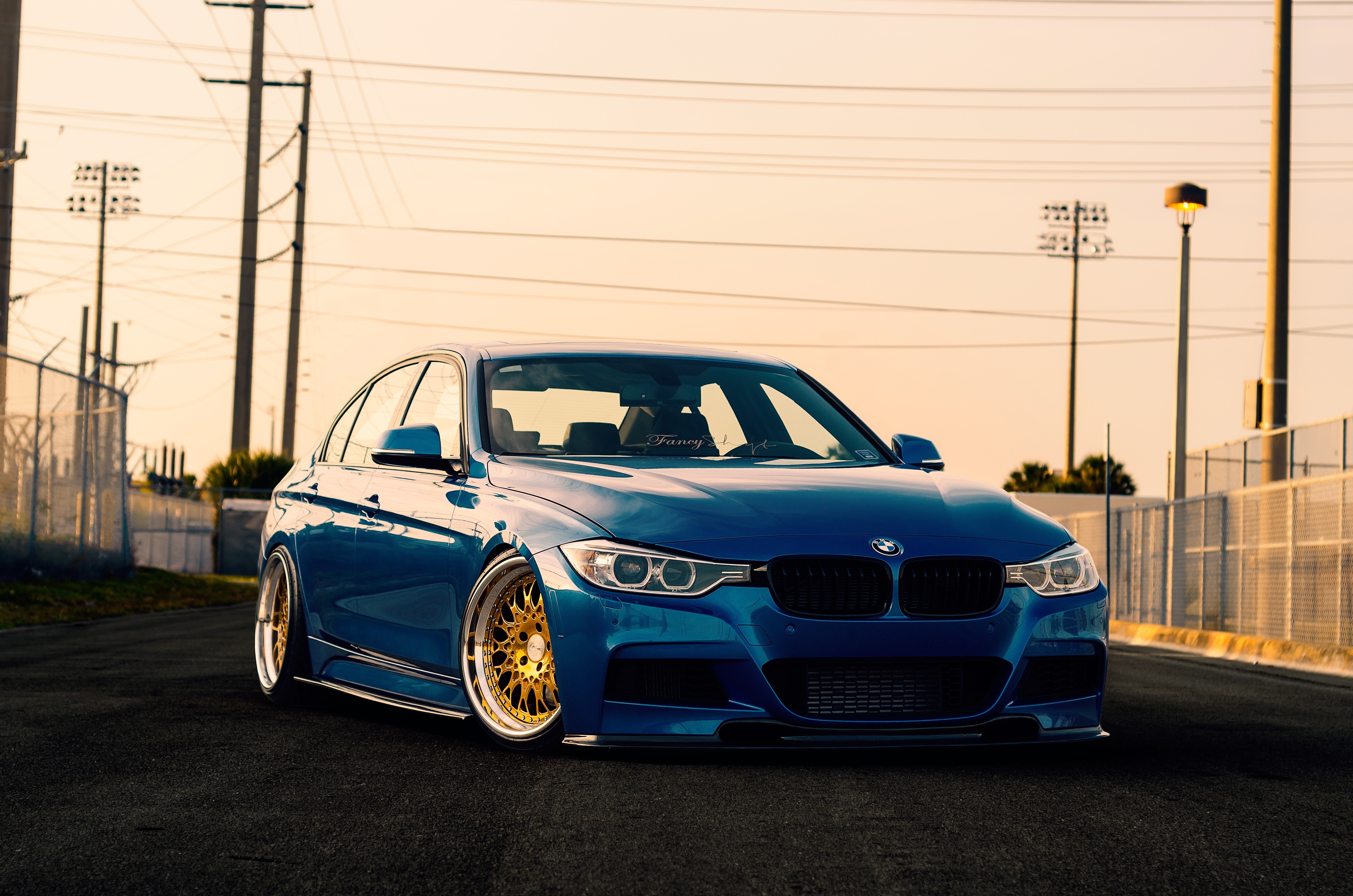 Blue BMW 3 Series F30 HD Wallpaper