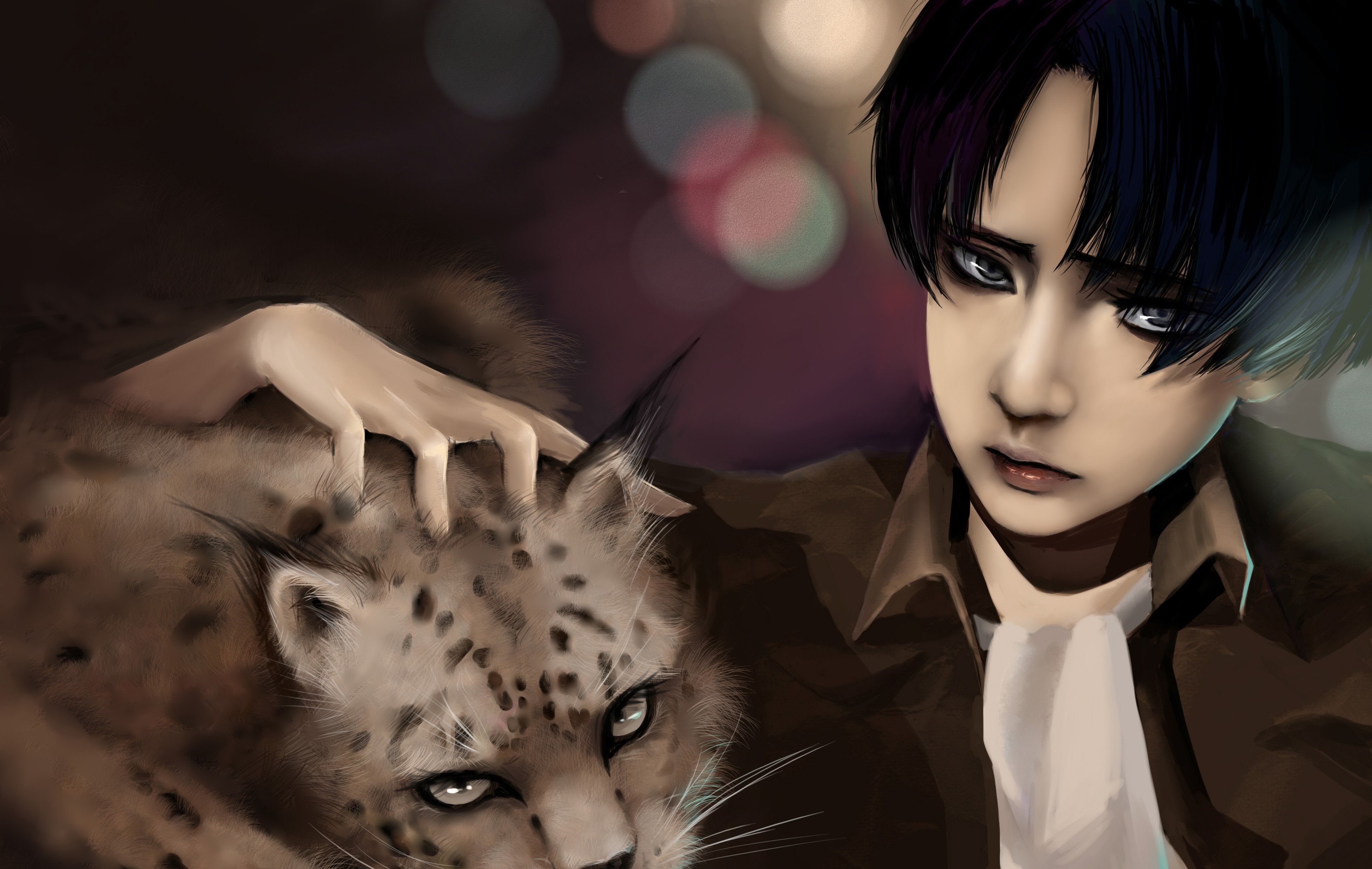Levi Ackerman from Attack on Titan with a Lynx HD Wallpaper