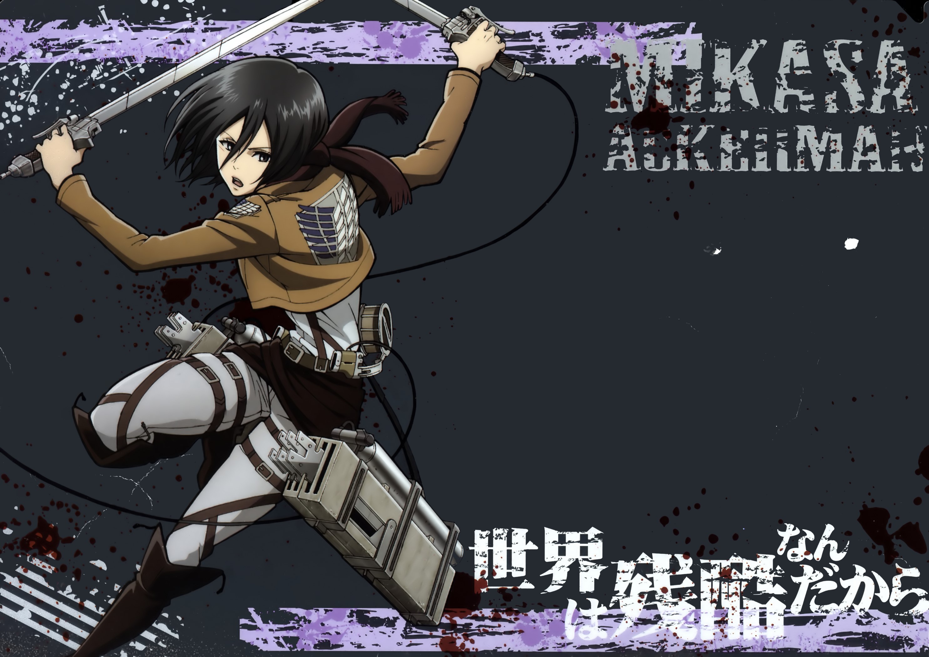 Mikasa Ackerman from Attack on Titan HD Wallpaper