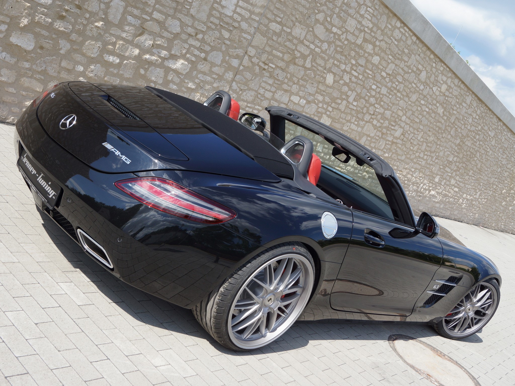 Black Mercedes-Benz SLS 63 AMG Roadster by Senner Tuning HD Wallpaper