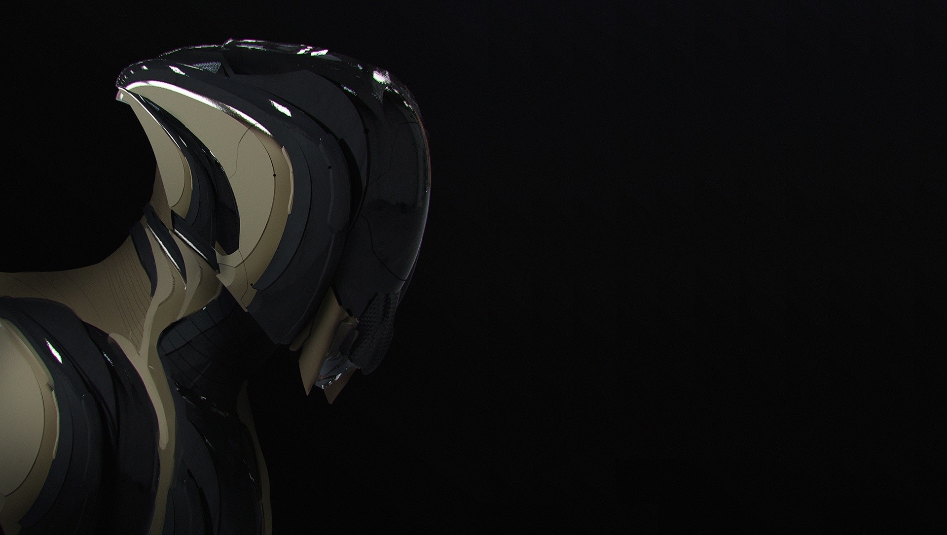 Close-up of a futuristic helmet HD Wallpaper