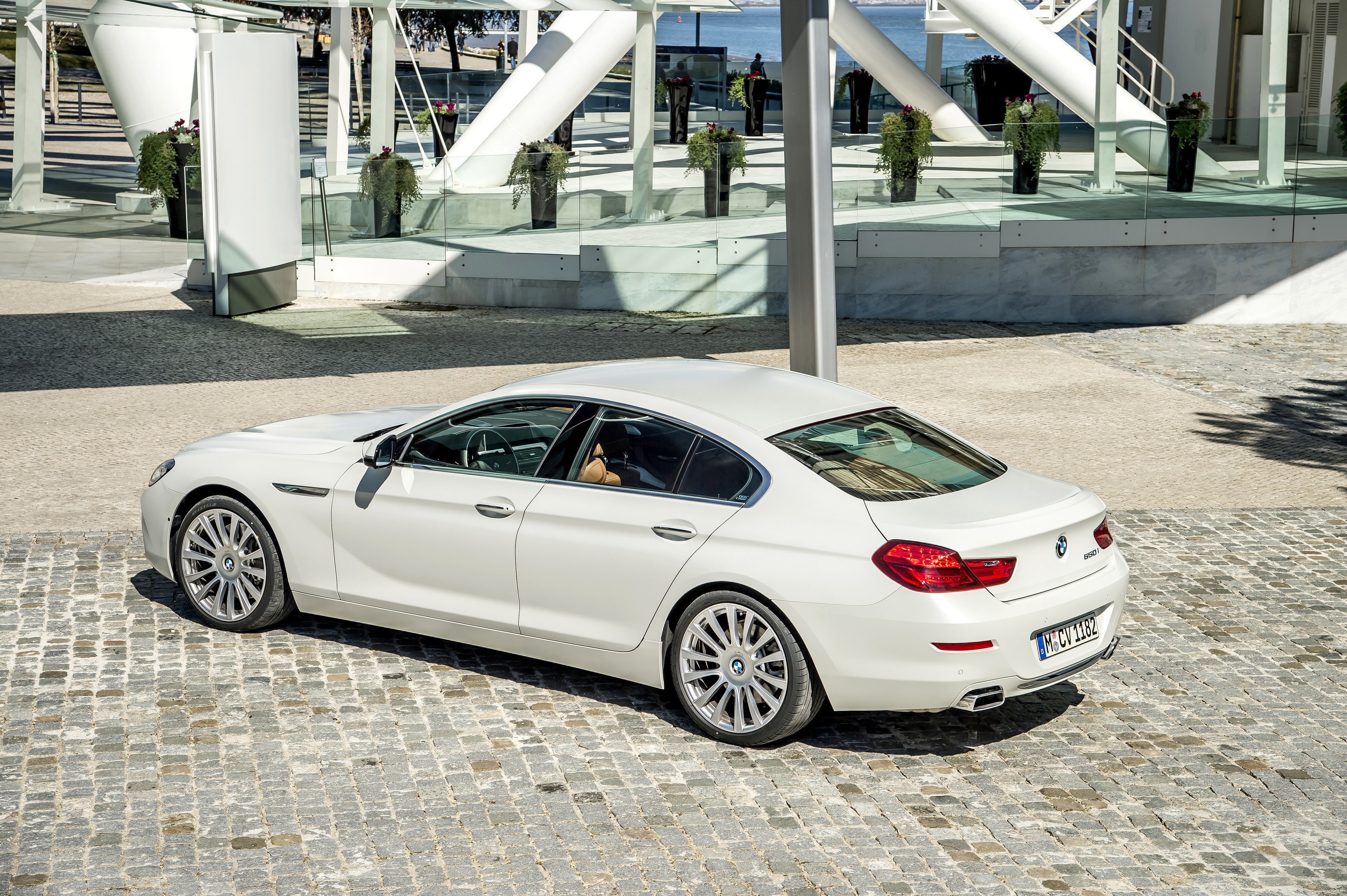 White BMW 650i Gran Coupe F06 HD Wallpaper