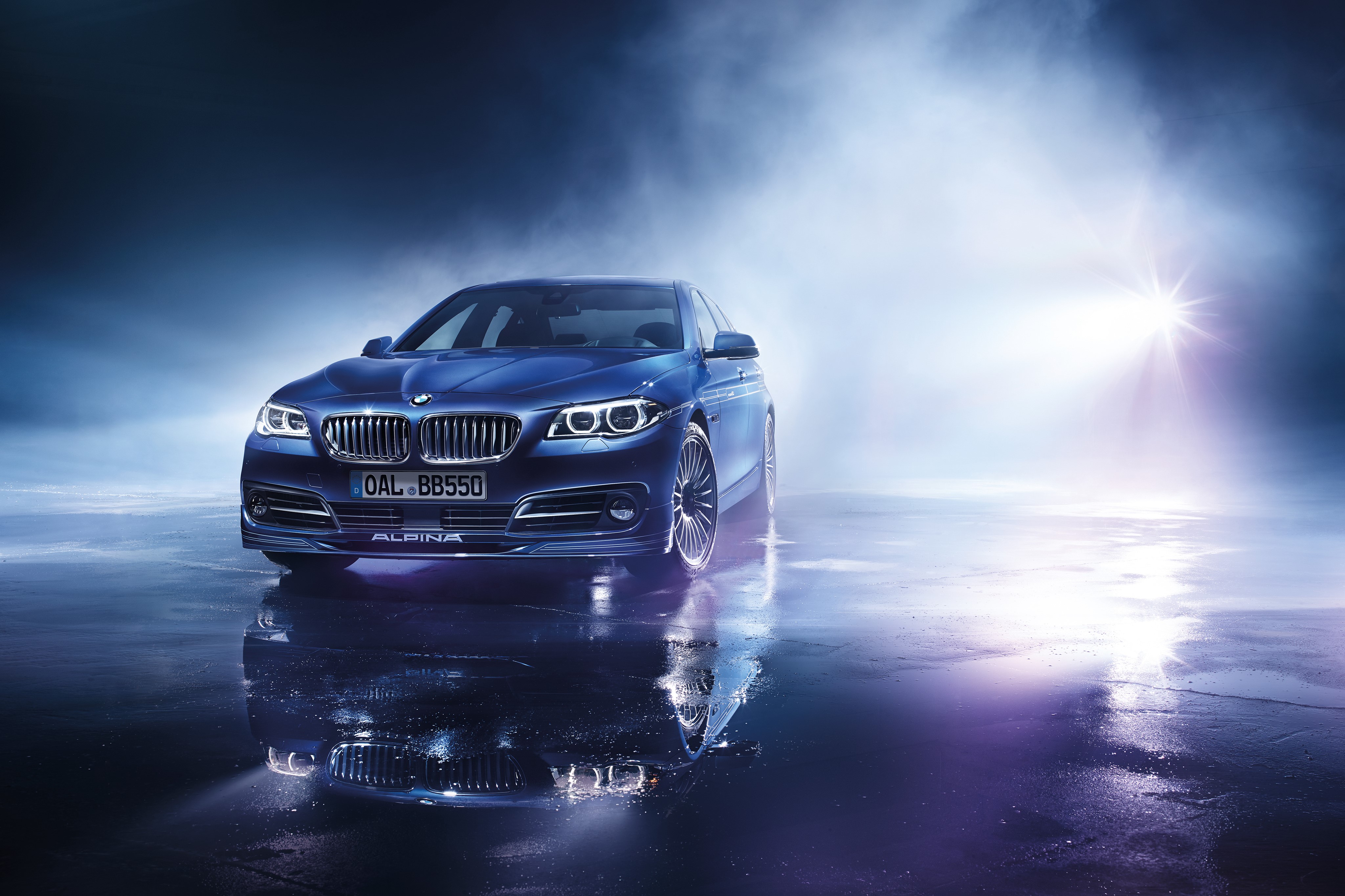 Blue BMW Alpina B6 Bi-Turbo Coupe Edition 50 HD Wallpaper