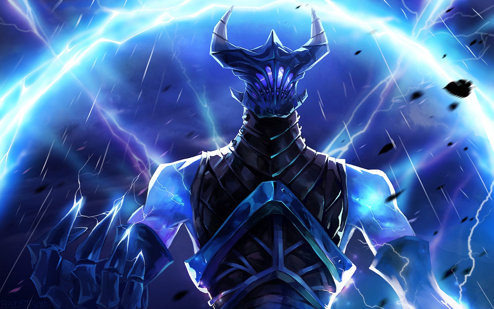 Razor from DOTA 2 with lightning HD Wallpaper
