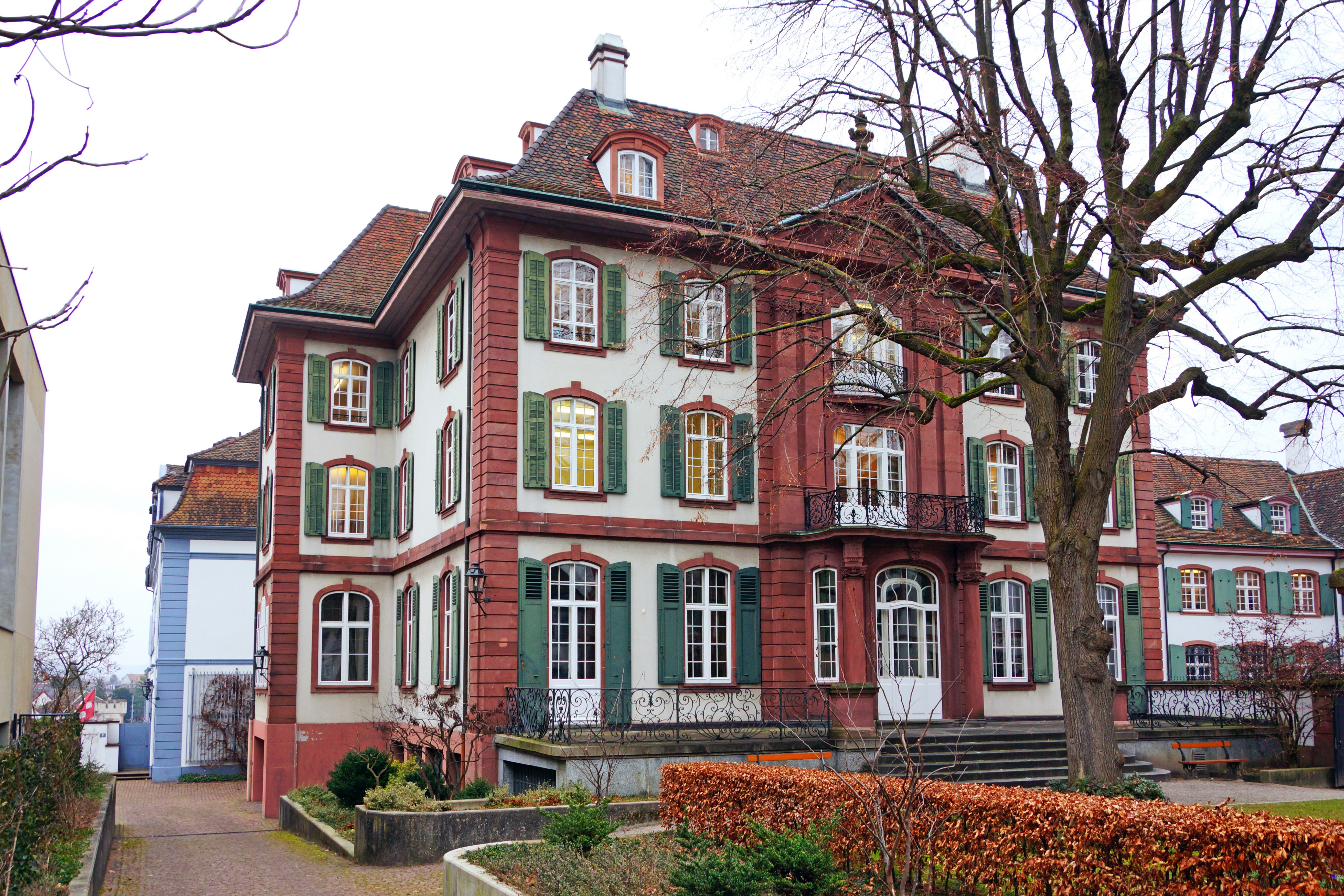 Basel, Switzerland Houses with Shrubs HD Wallpaper