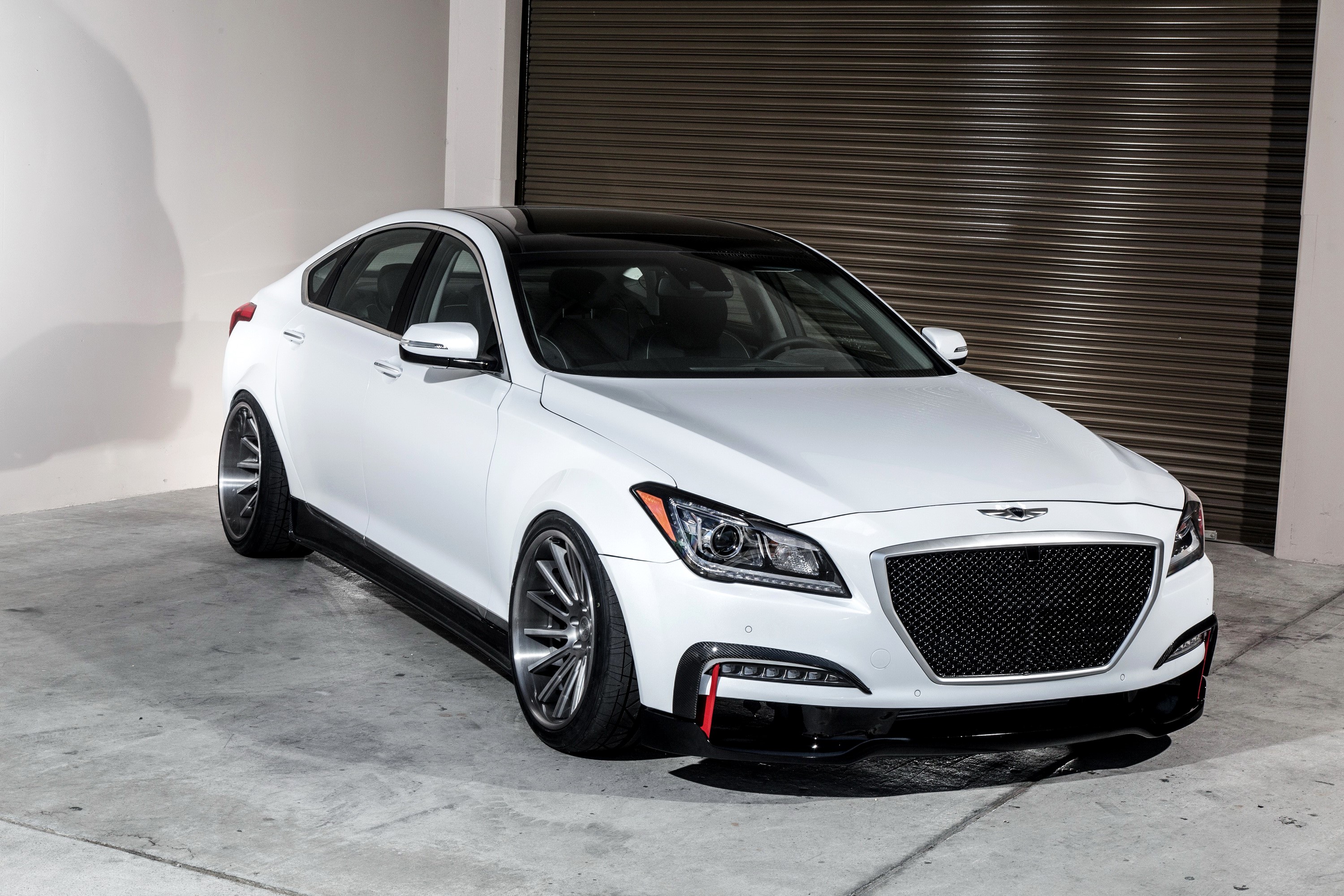 White 2015 Genesis AR550 (ARK Performance) sedan HD Wallpaper