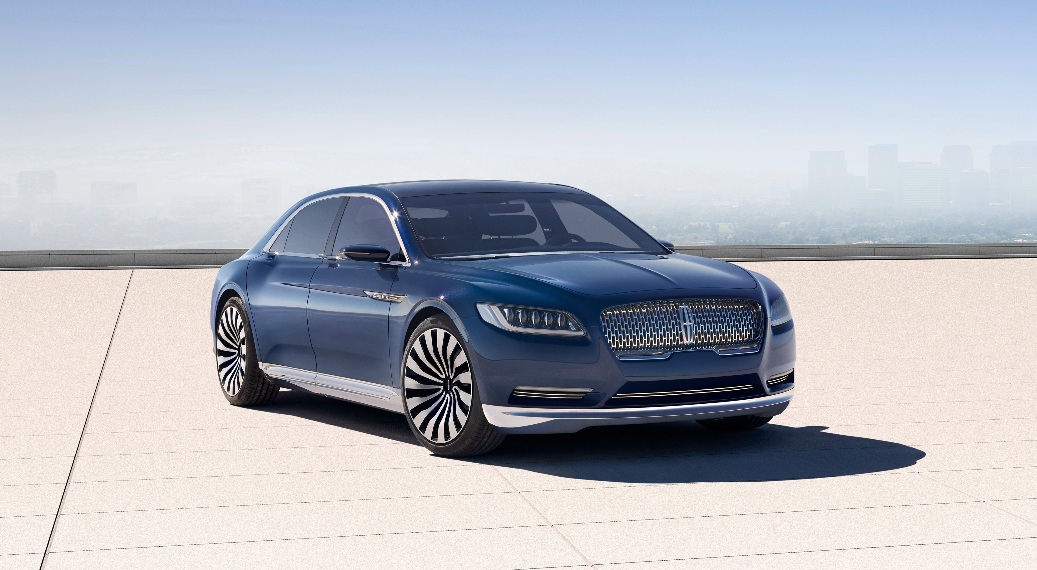 Blue Lincoln Continental Concept Car HD Wallpaper