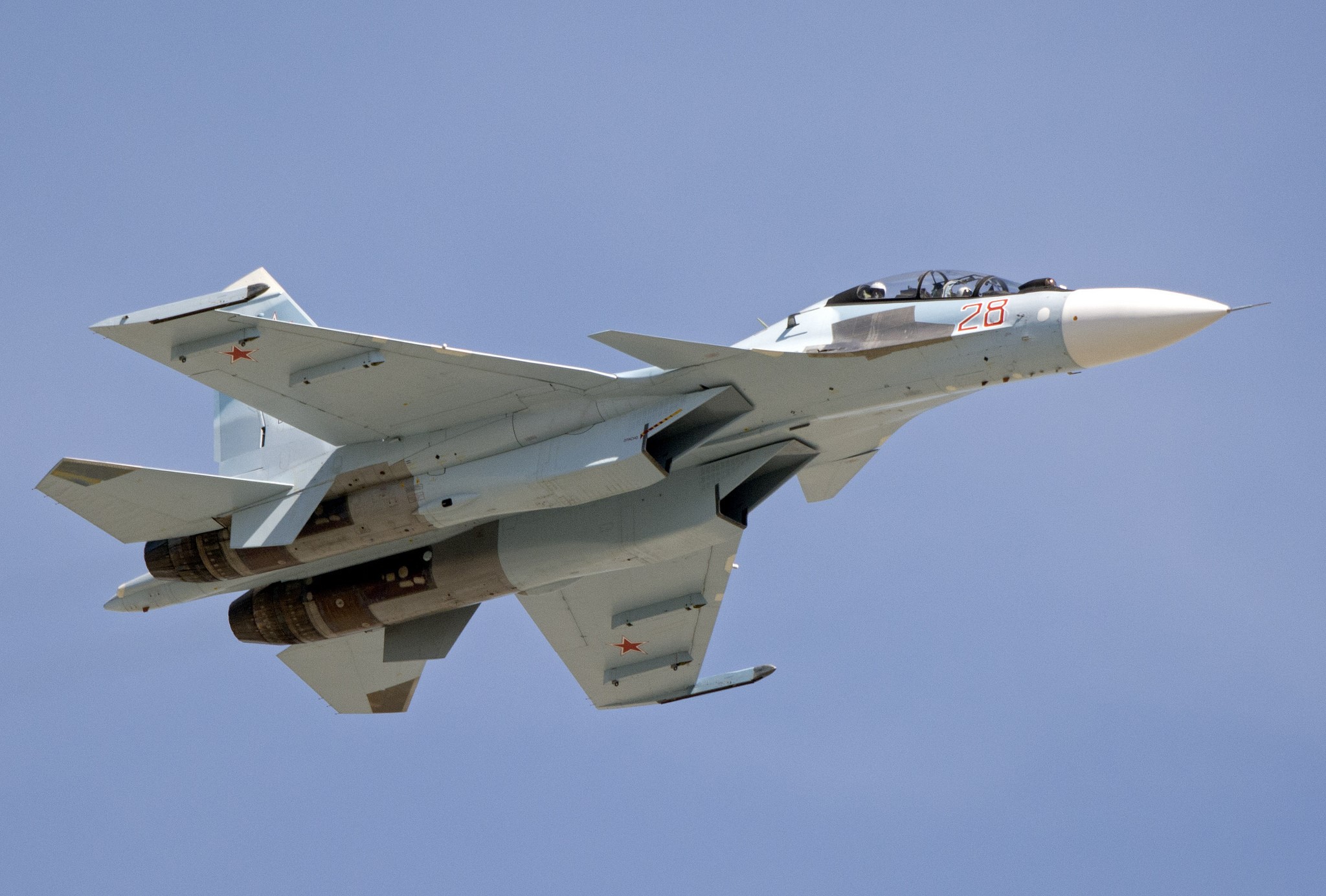 Sukhoi Su-30 Fighter Jet in Flight HD Wallpaper