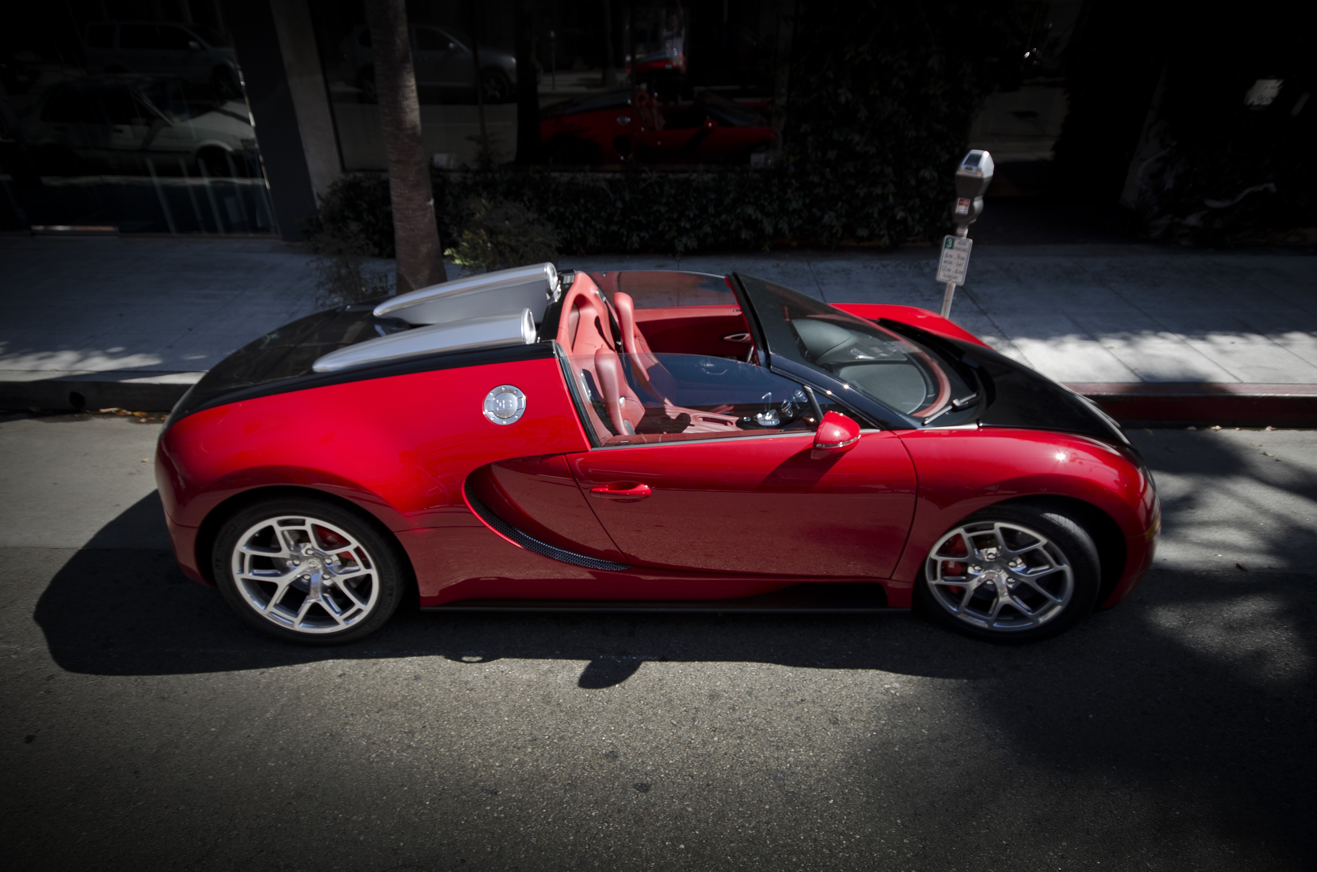 4K Bugatti Veyron Grand Sport Red Convertible HD Wallpaper