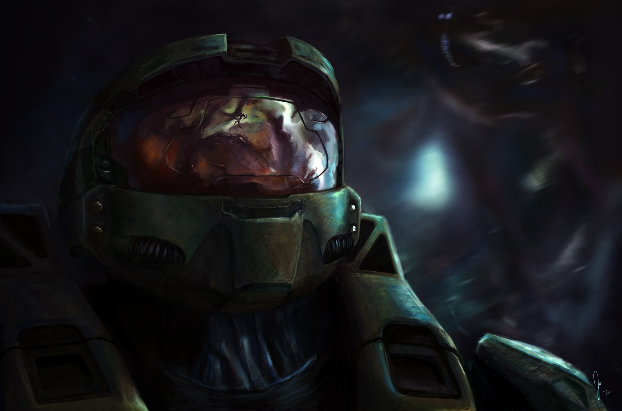 Master Chief Helmet from Halo HD Wallpaper