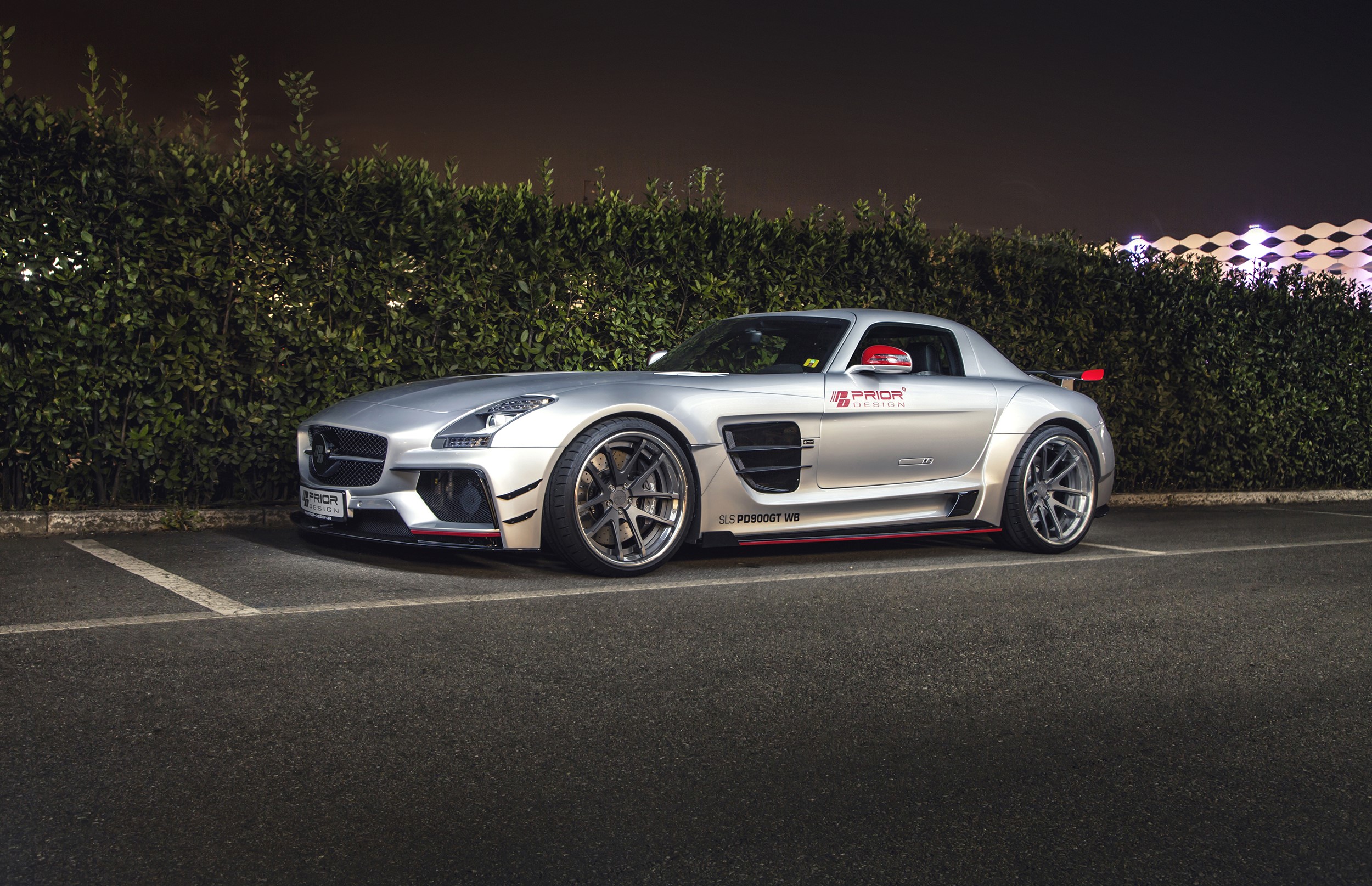 Silver Prior Design PD900GT Mercedes-Benz SLS AMG GT HD Wallpaper