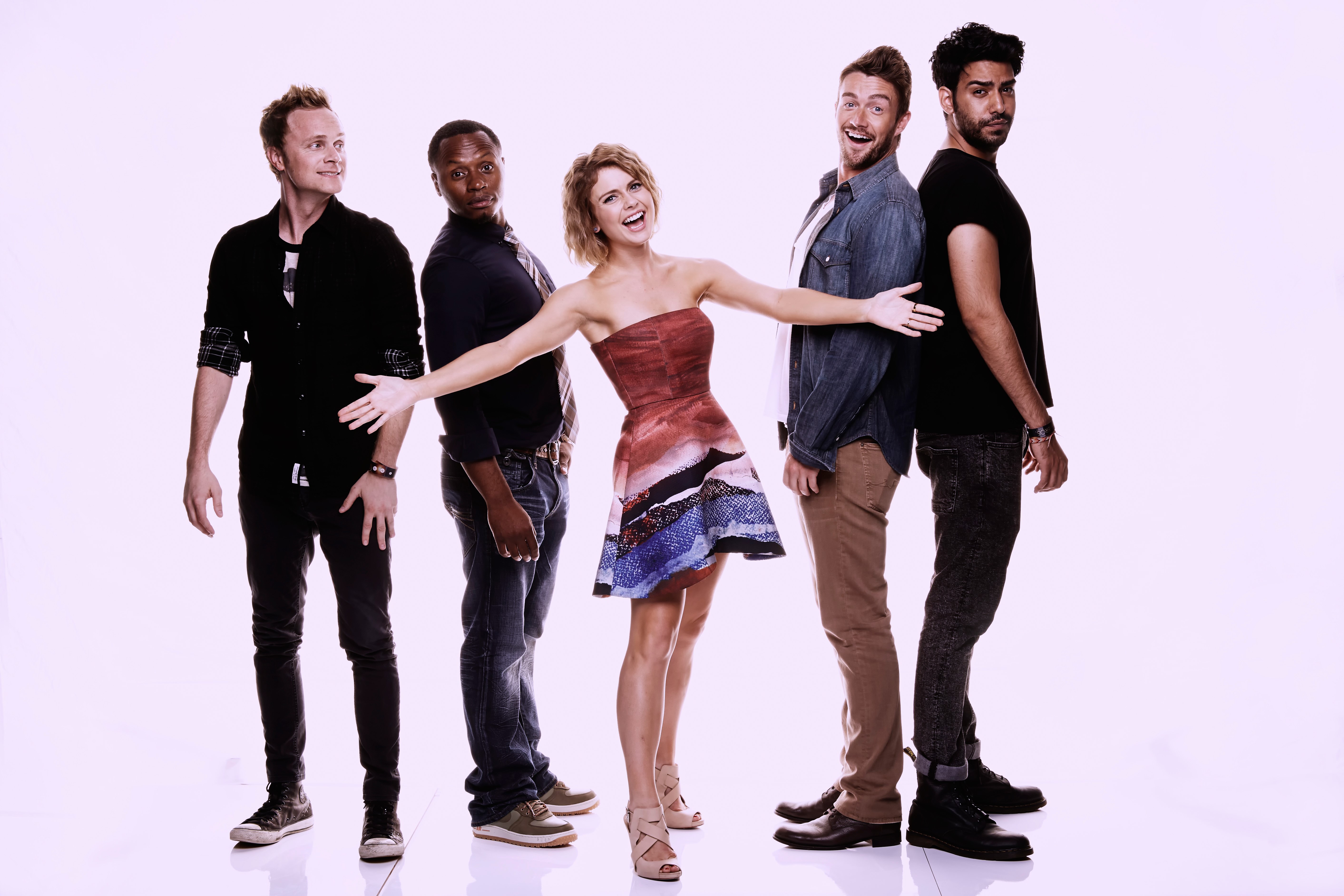 iZombie cast: Rose McIver, Malcolm Goodwin, Rahul Kohli, Robert Buckley, David Anders HD Wallpaper