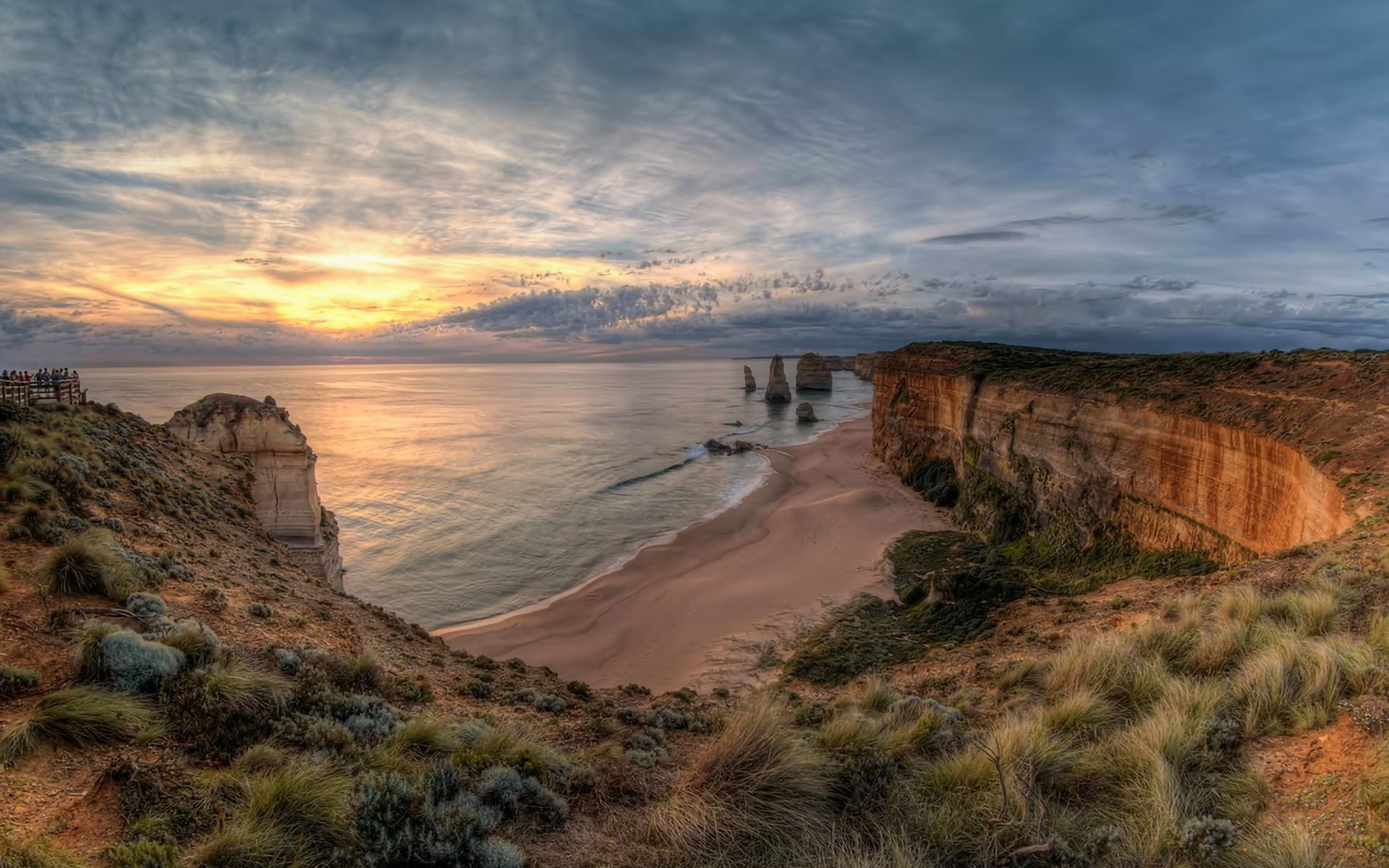 The Twelve Apostles at sunset HD Wallpaper