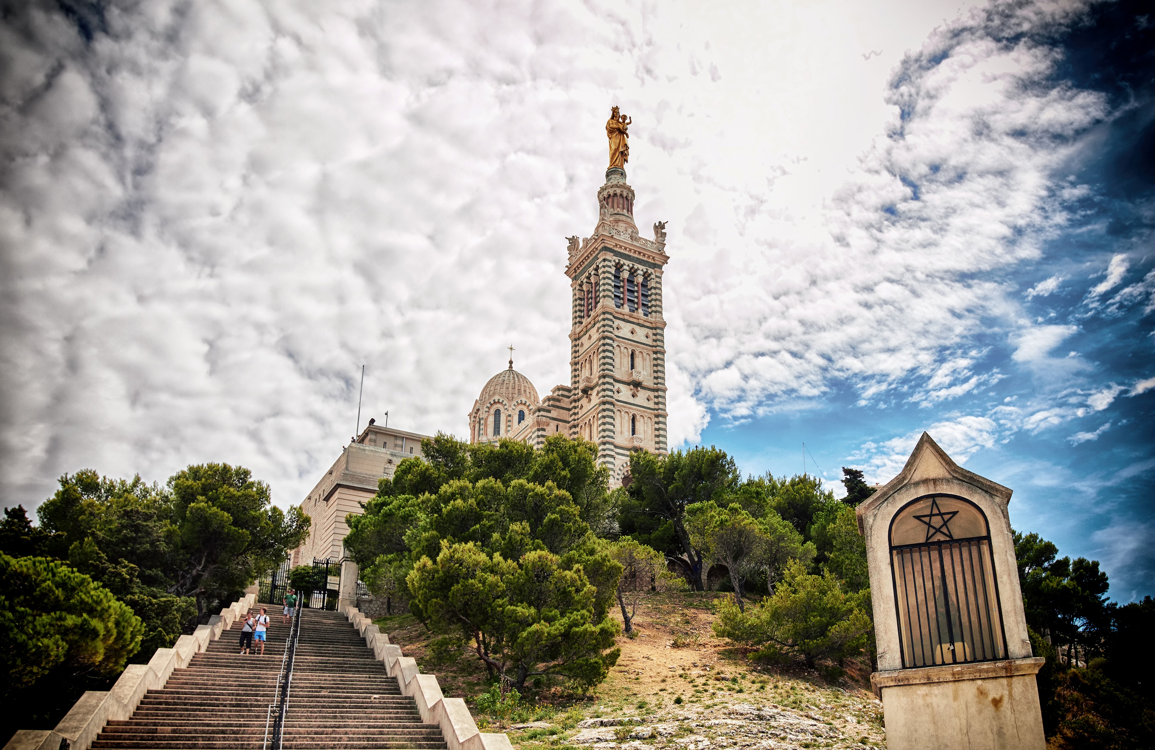 4K Cathedral Notre Dame de la Garde Marseille France HD Wallpaper
