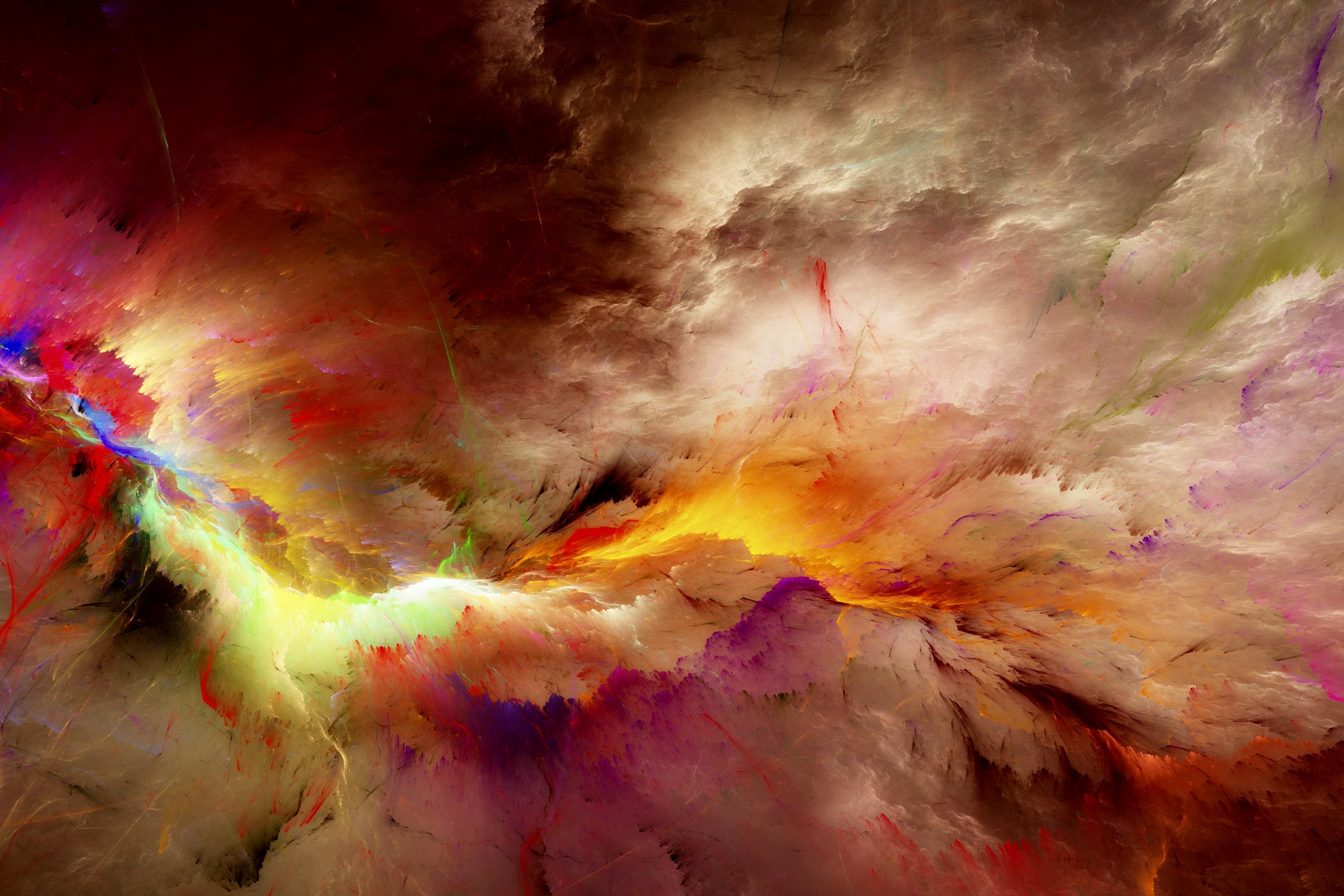 Abstract colorful clouds 4K HD Wallpaper