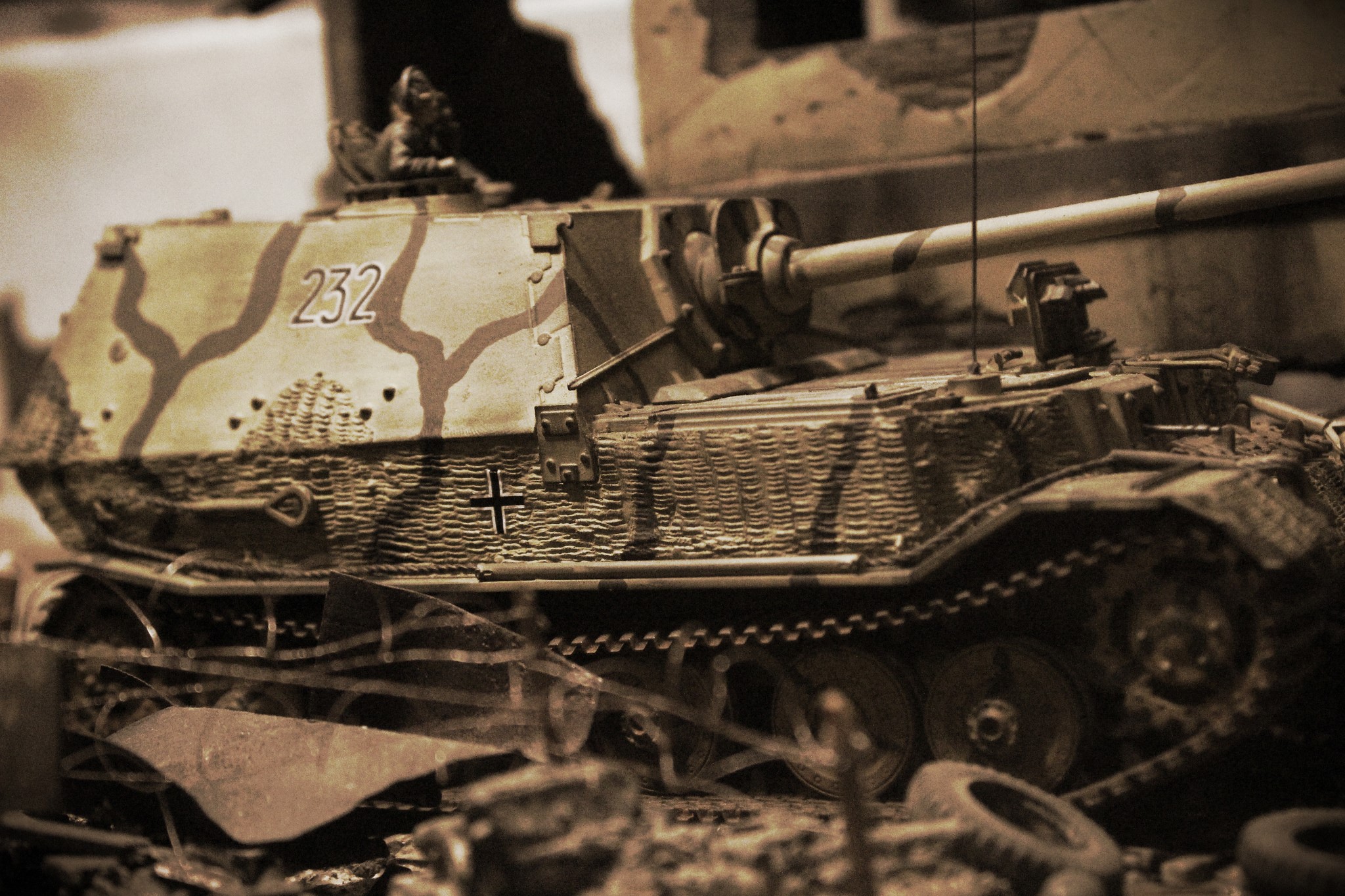 Model of a German Jagdpanther tank destroyer HD Wallpaper