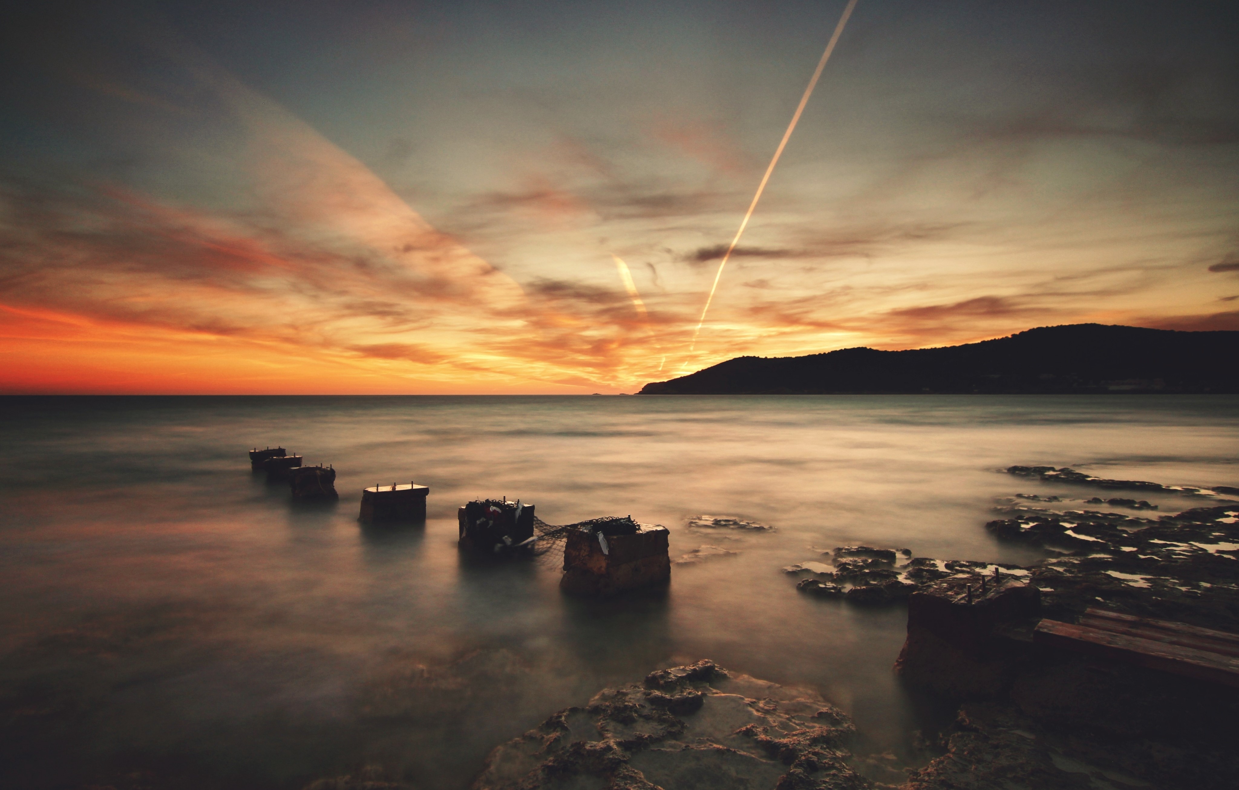 4K Ibiza Sunset Over the Sea HD Wallpaper