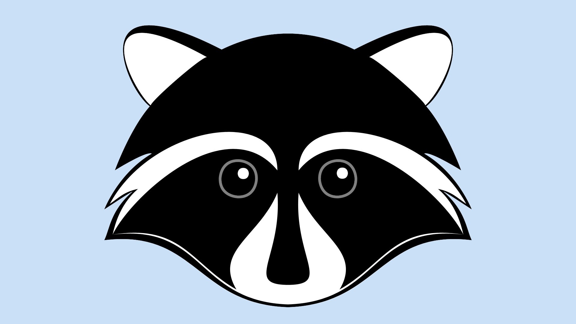 Vector graphic of a raccoon face HD Wallpaper