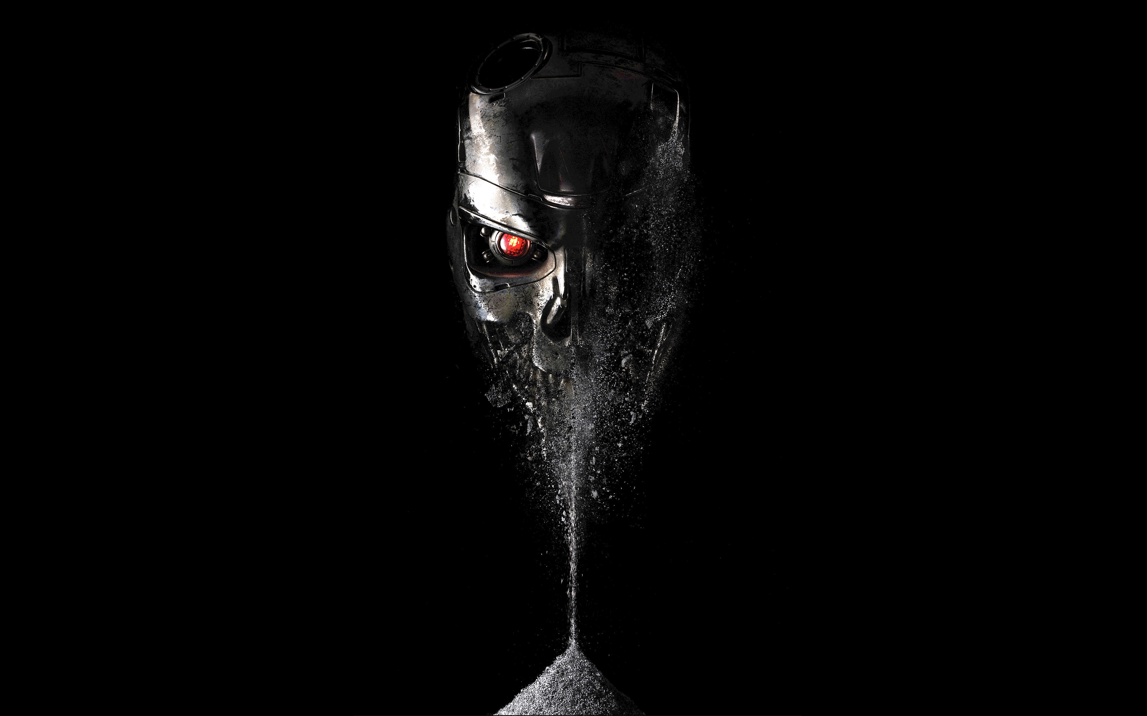 Terminator Genisys Skull with Red Eye HD Wallpaper