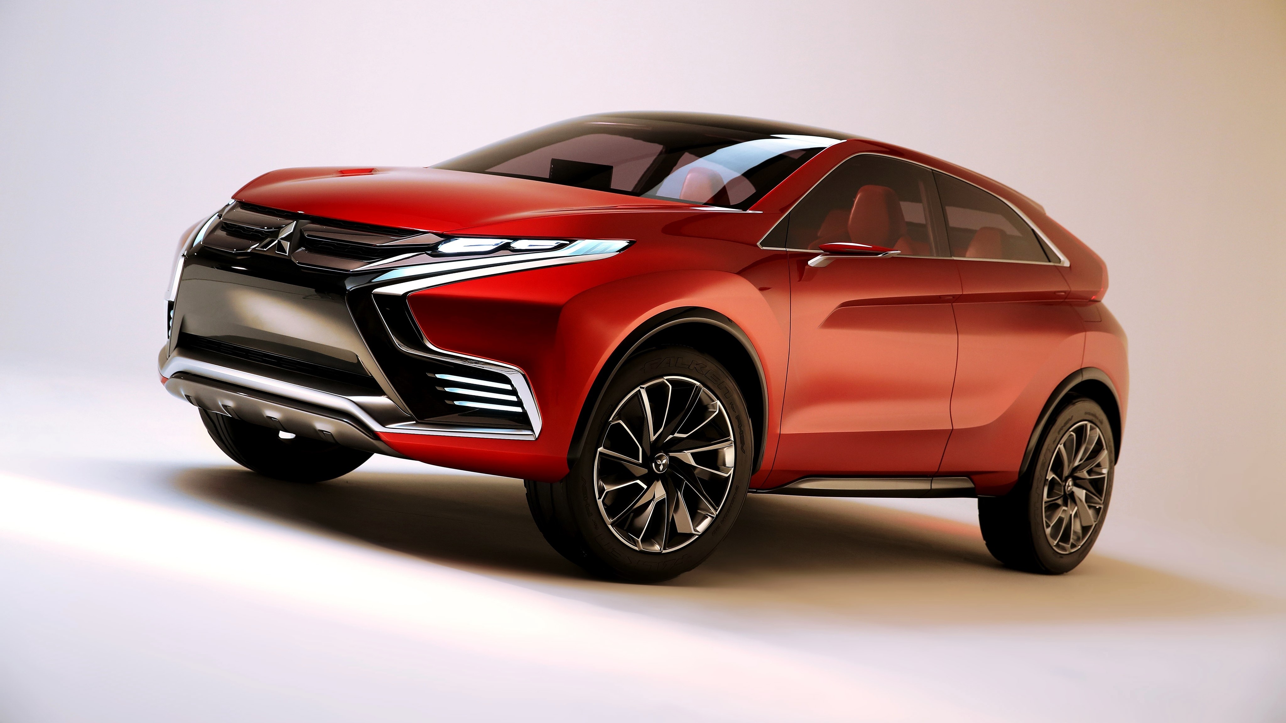 Red Mitsubishi Concept XR-PHEV 2015 HD Wallpaper