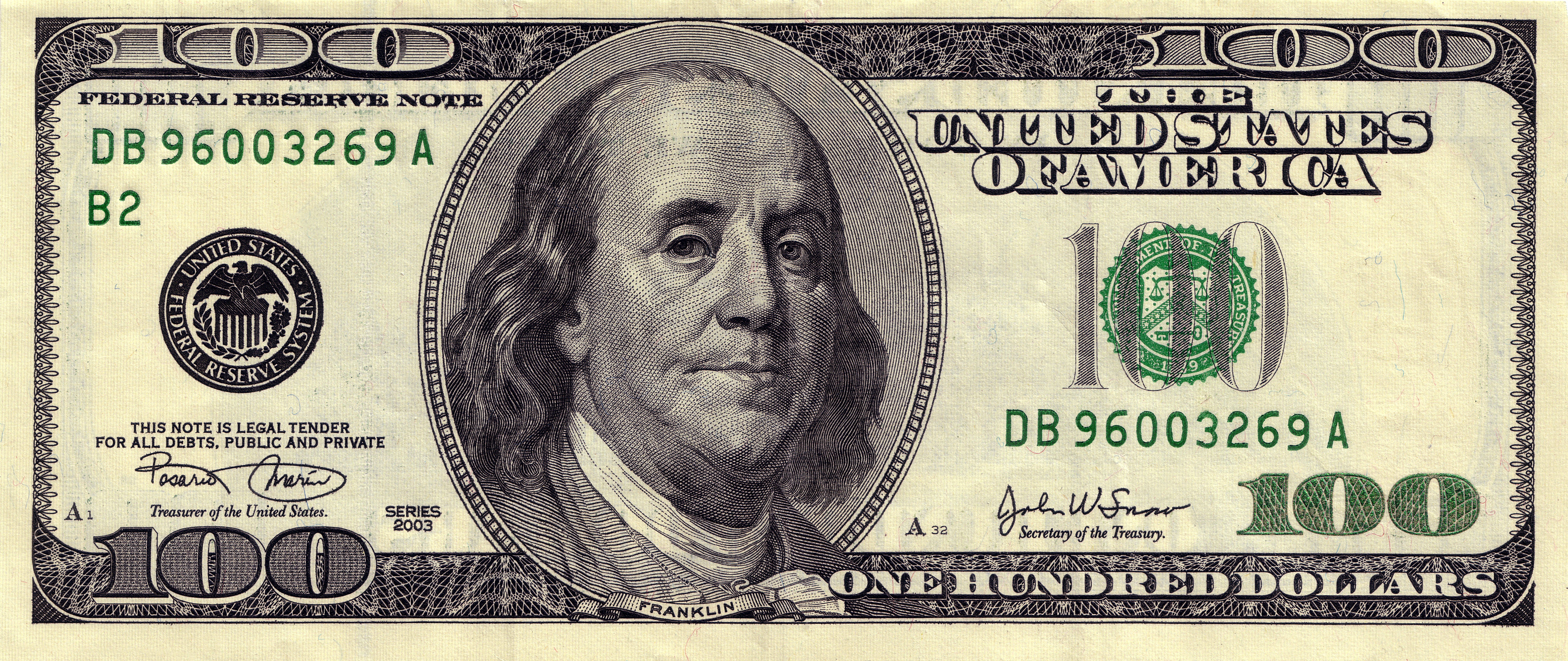 4K Closeup of 100 Dollar Bill Featuring Franklin HD Wallpaper