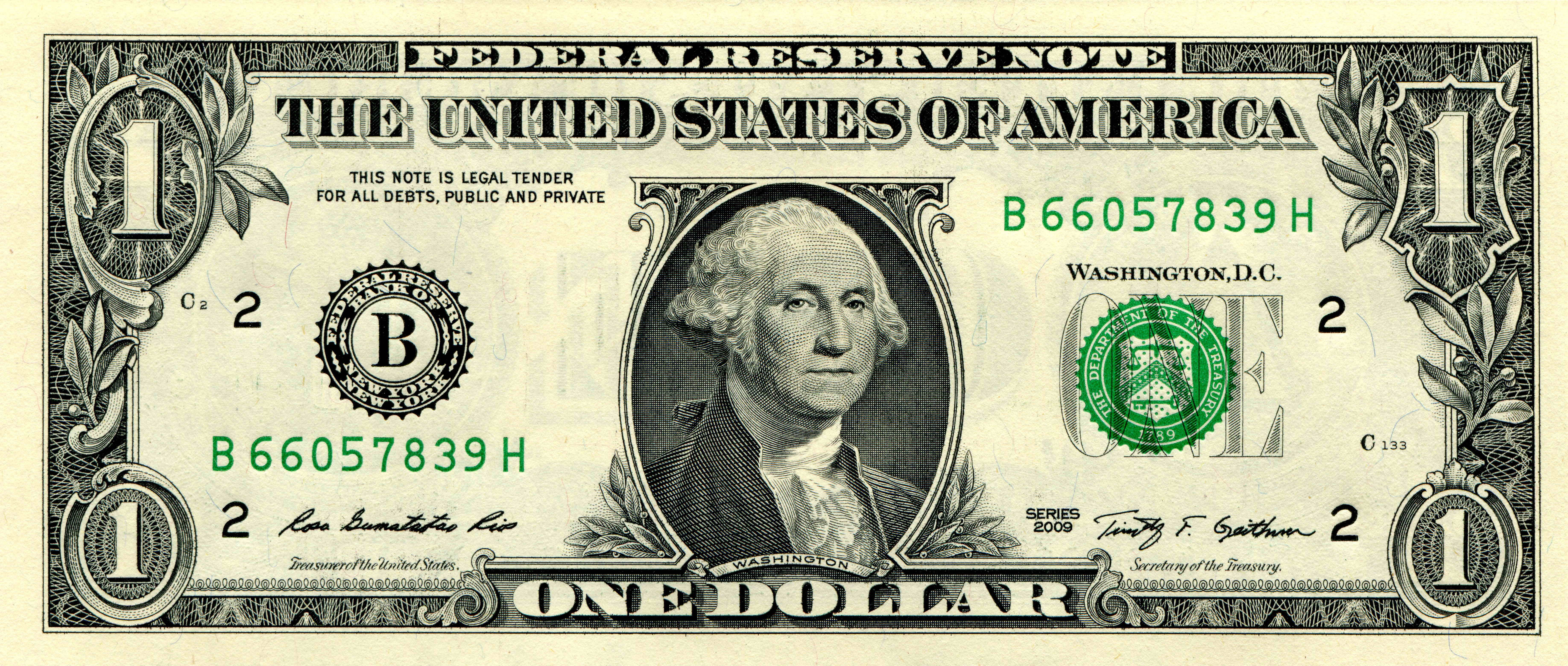 1 Washington Federal Reserve Note HD Wallpaper
