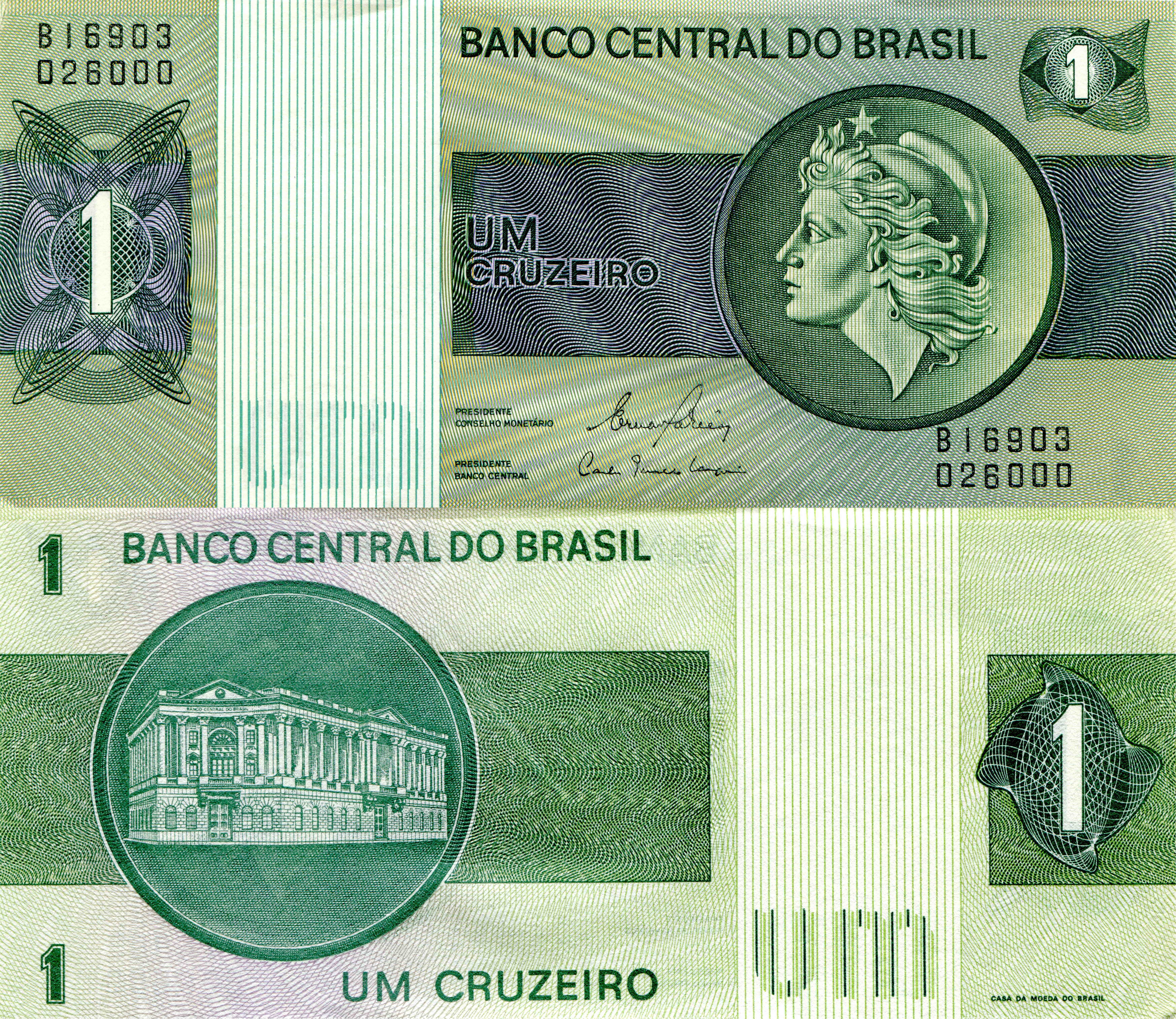 1 Cruzeiro Banknote from Brazil HD Wallpaper