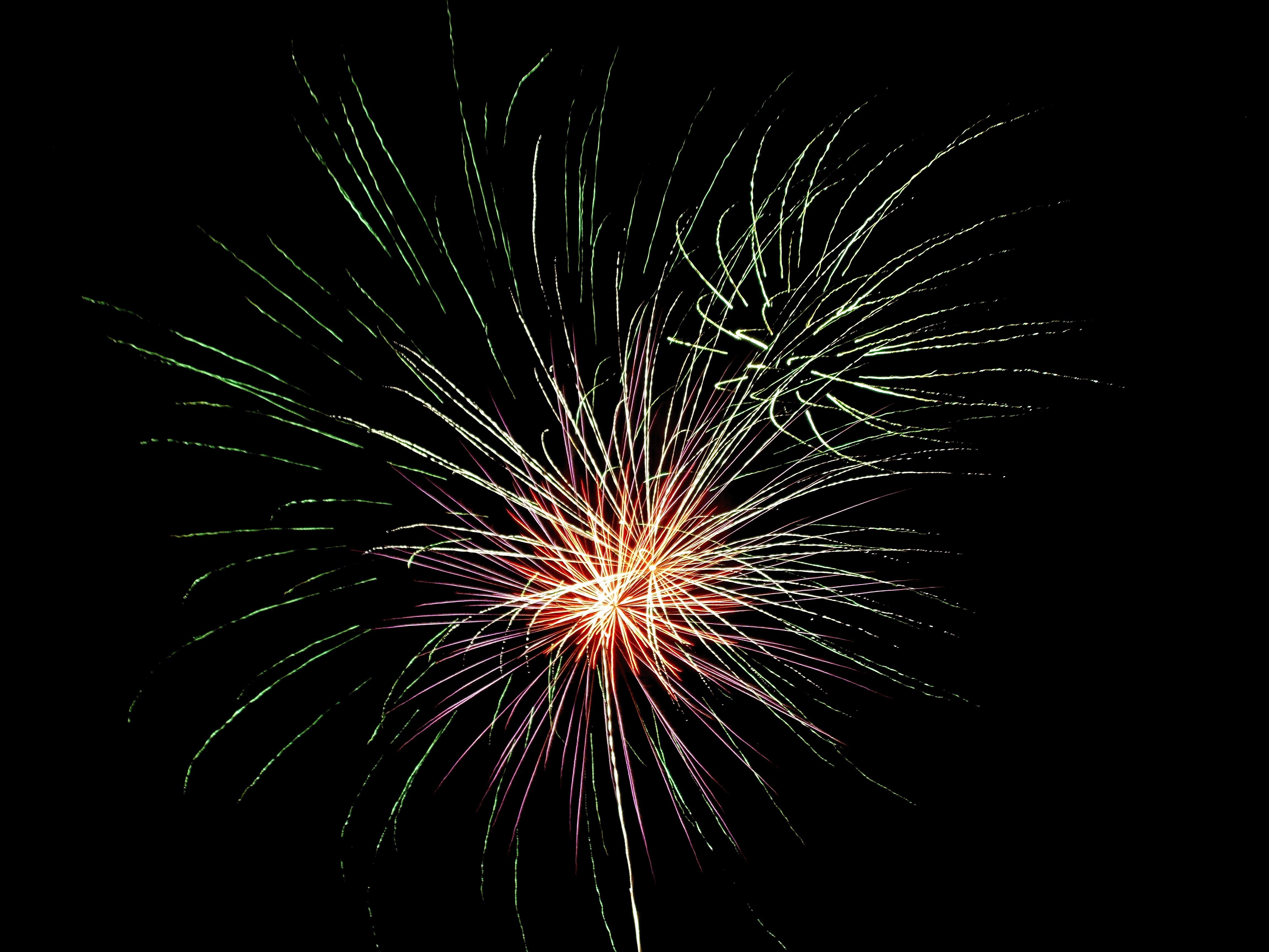 4K Fireworks Display at Night HD Wallpaper