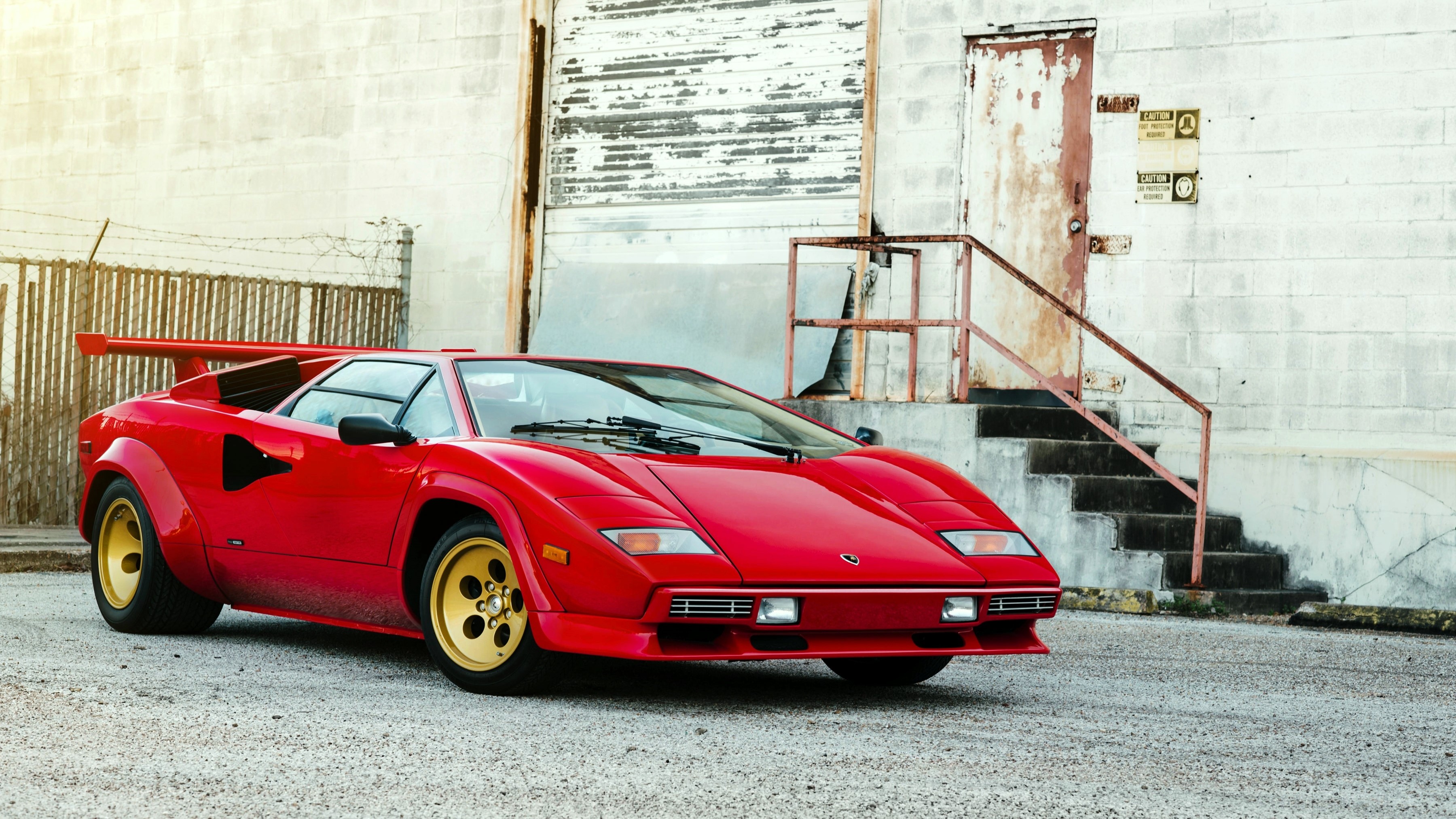 Red 1982 Lamborghini Countach LP5000 S Bertone HD Wallpaper