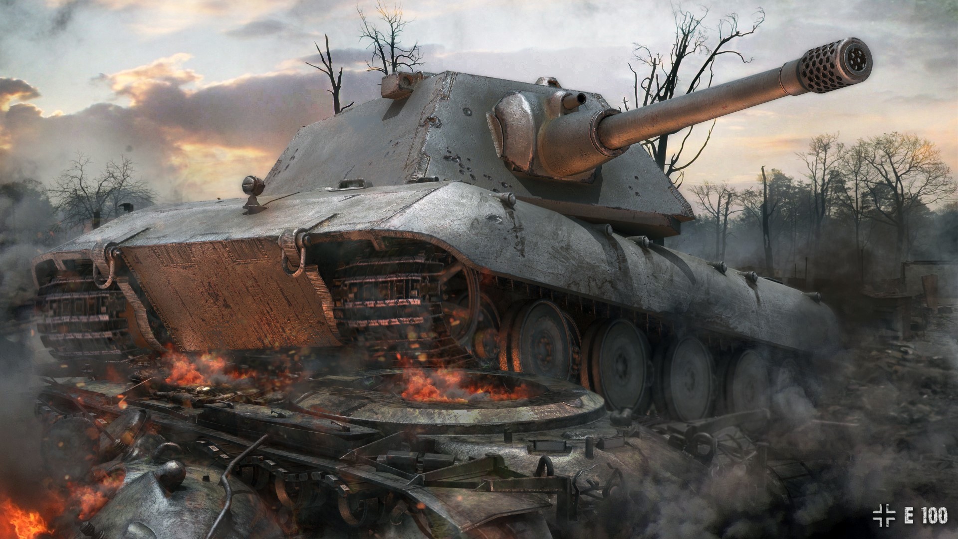 E 100 tank in World of Tanks HD Wallpaper