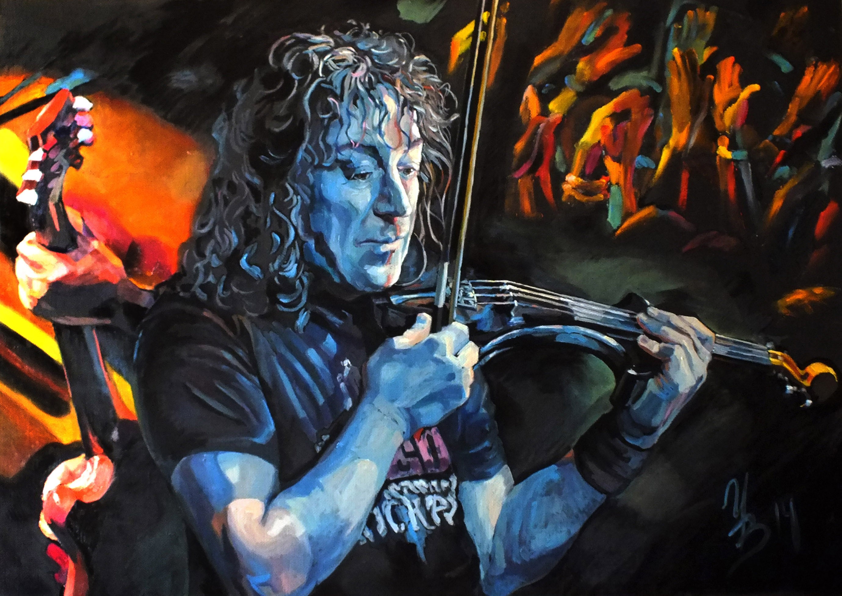 Vladimir Kuzmin playing violin HD Wallpaper