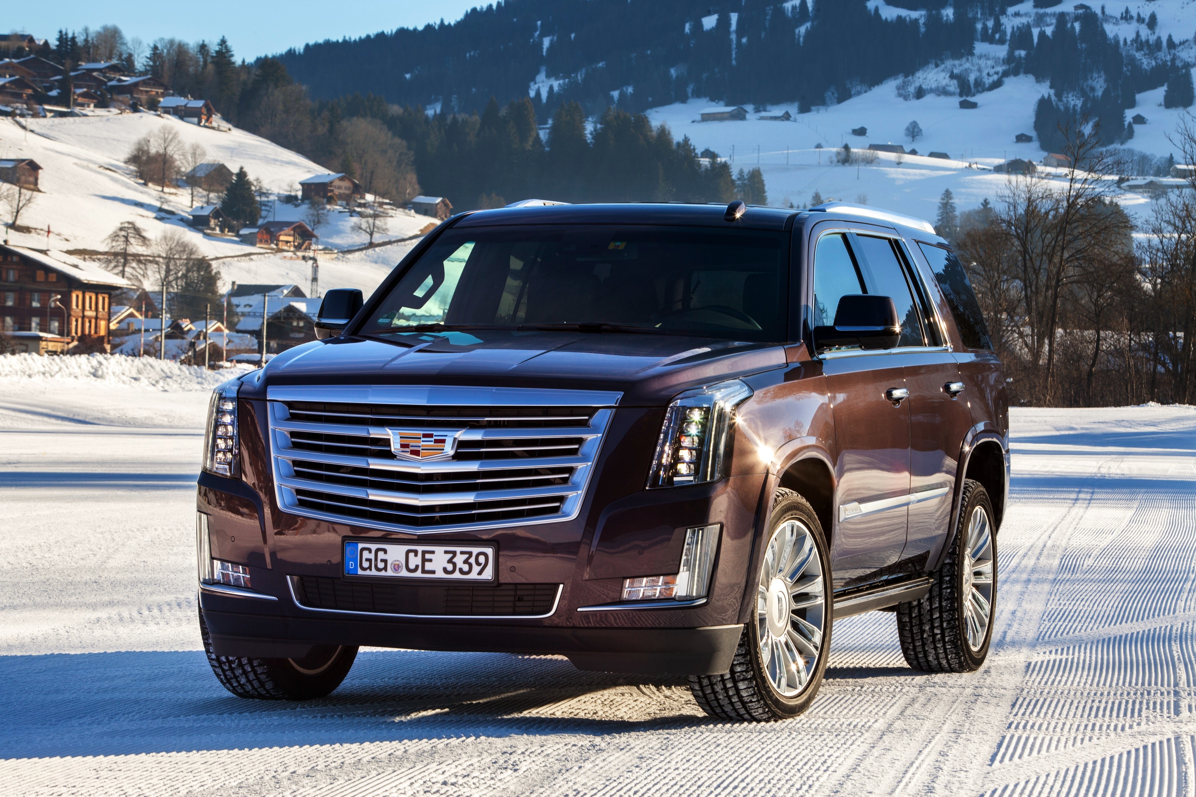 2015 Cadillac Escalade EU-spec in Winter HD Wallpaper
