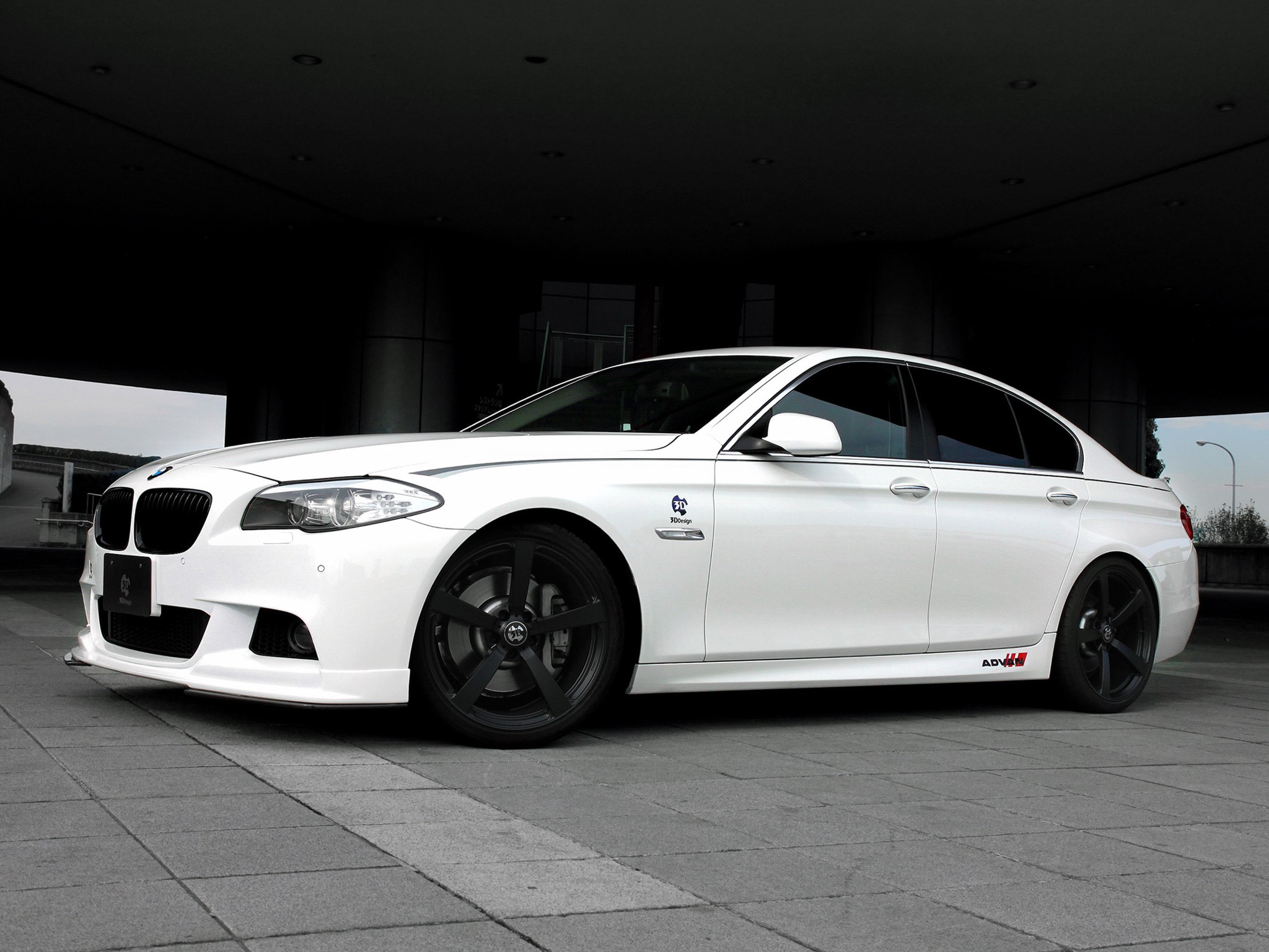 White 3D Design BMW 5 Series M5 F10 HD Wallpaper