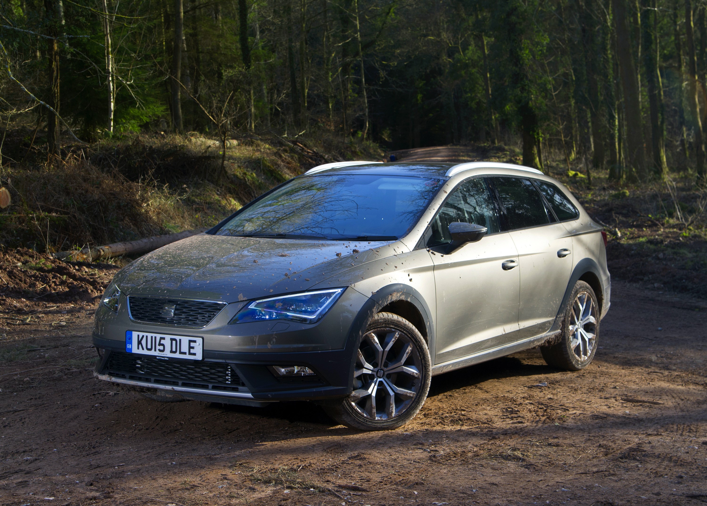 Seat Leon X-Perience car in a forest HD Wallpaper
