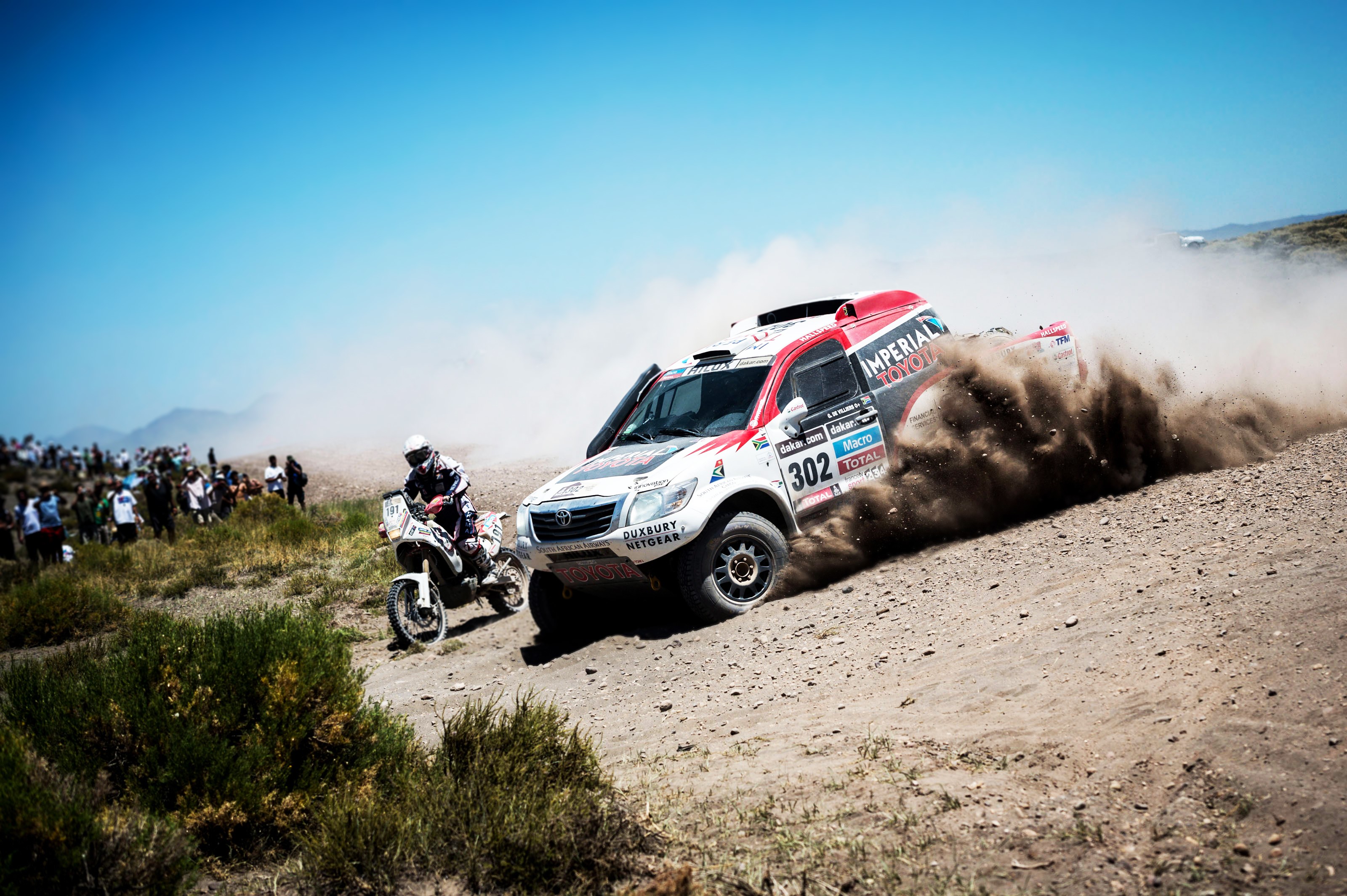 Toyota Hilux Dakar Rally Race HD Wallpaper