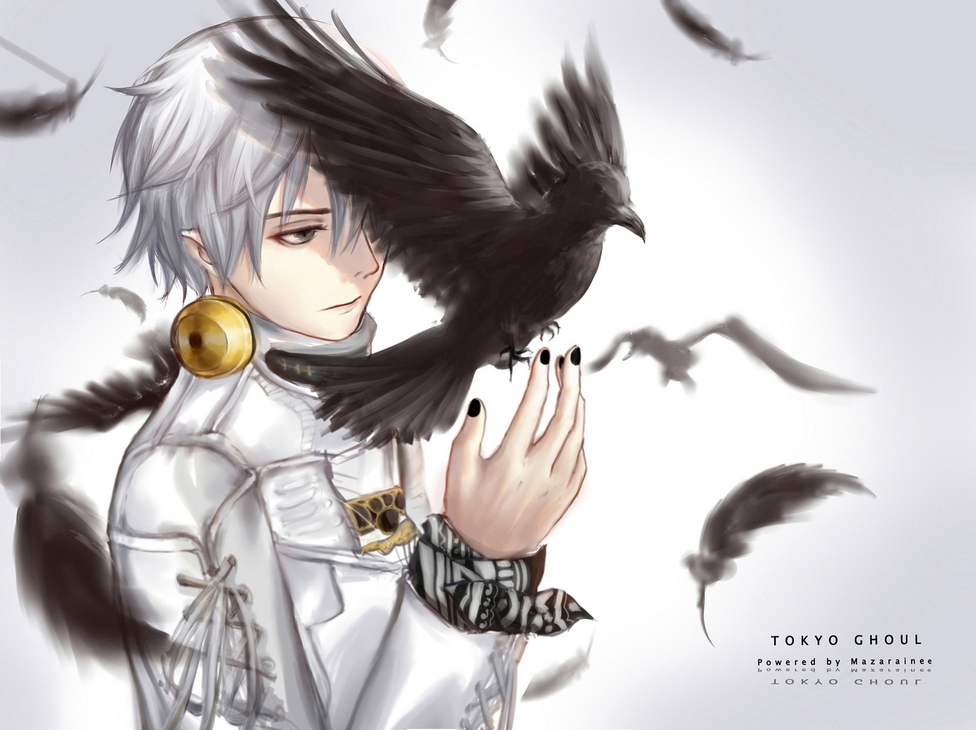 Kaneki Ken from Tokyo Ghoul with Crows HD Wallpaper