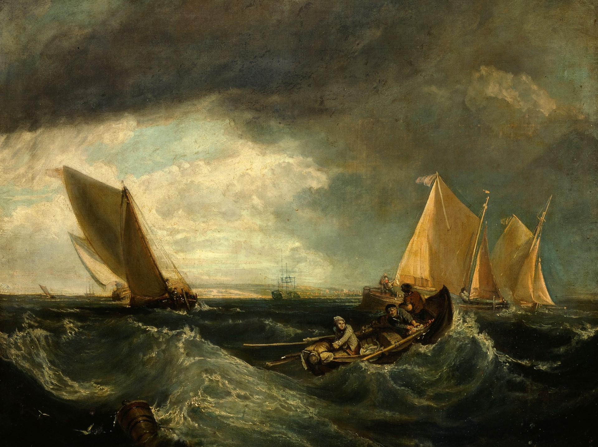 Sheerness and the Isle of Sheppey by Augustus Wall Callcott HD Wallpaper