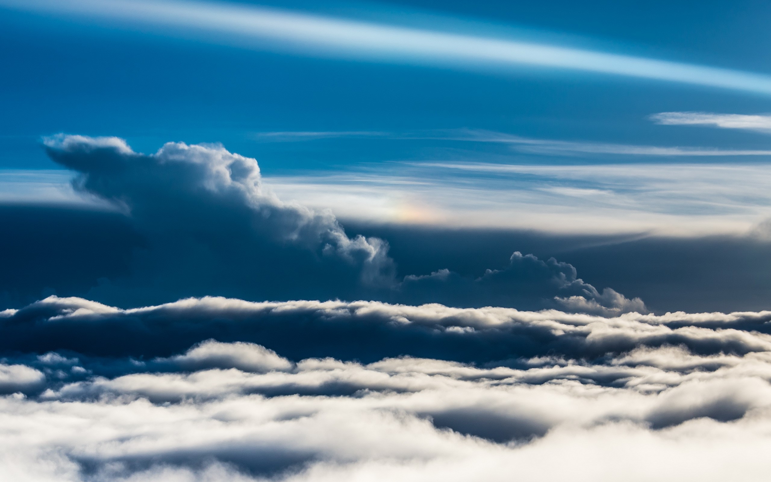 Clouds and sky from above HD Wallpaper