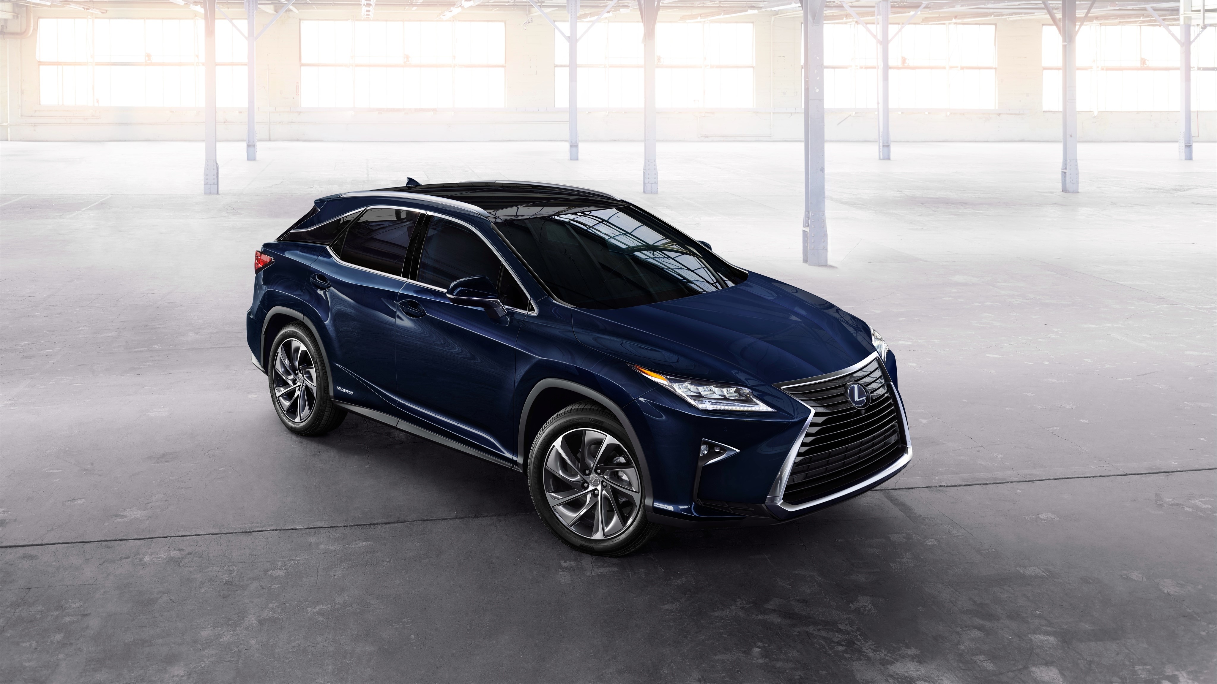 Blue 2015 Lexus RX 450h HD Wallpaper