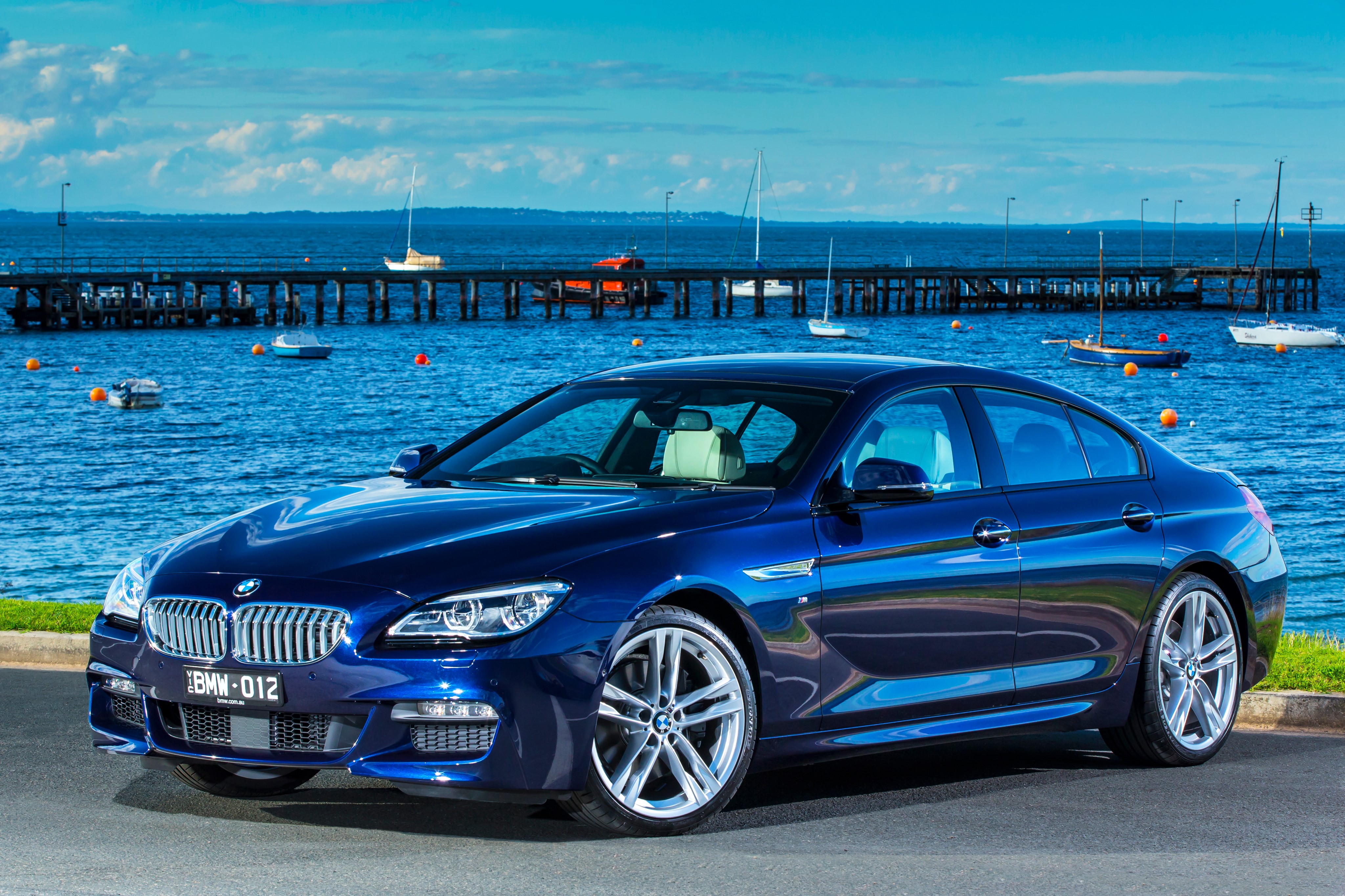 Blue BMW 650i Gran Coupe M Sport HD Wallpaper