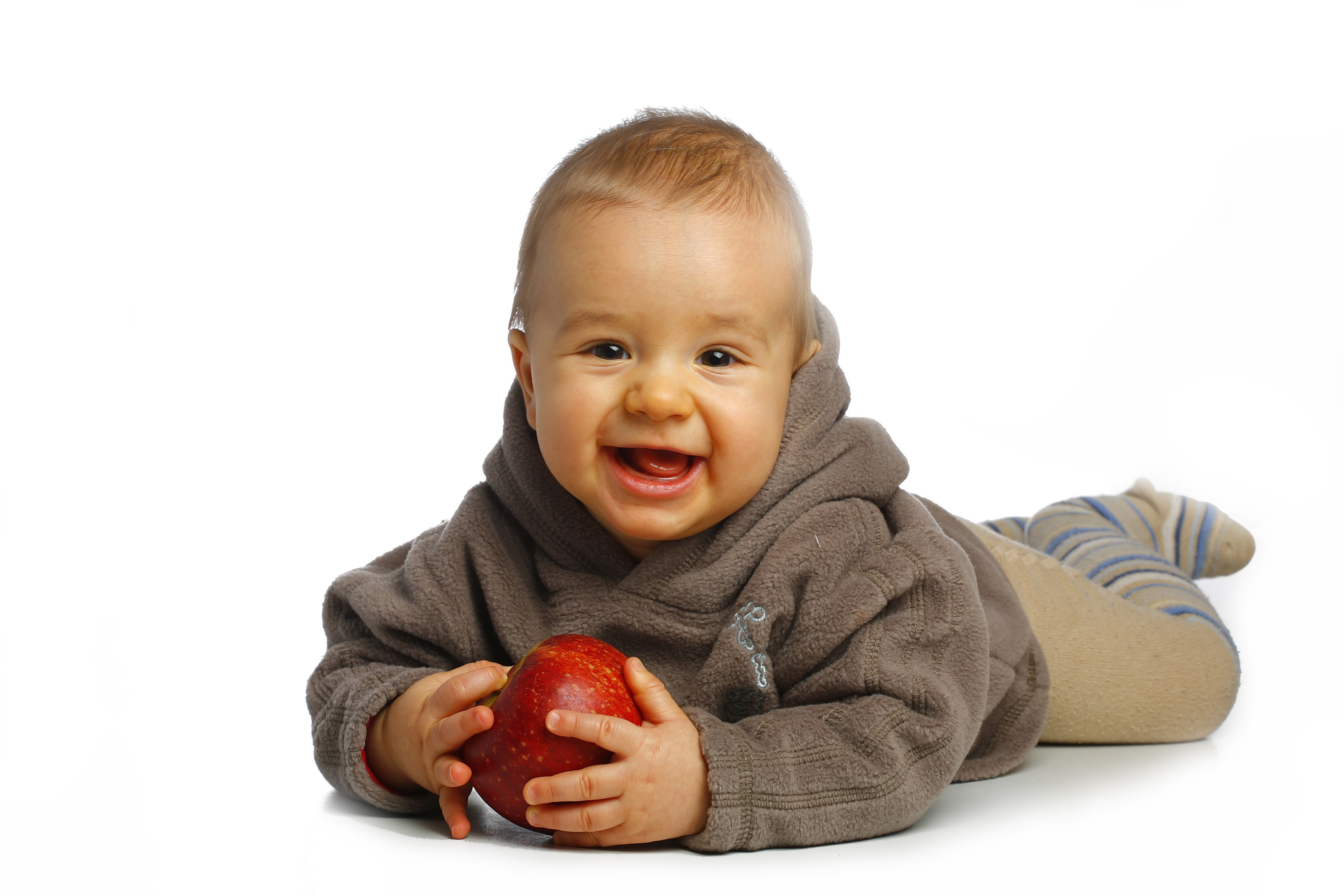 Baby with Apple HD Wallpaper