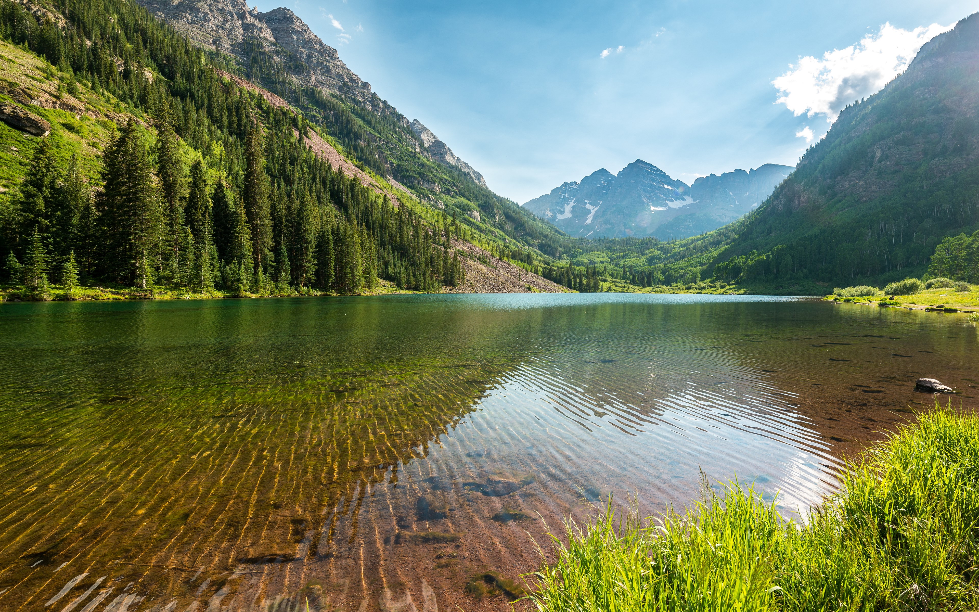 Maroon Bells Colorado Mountains and Lake Scenery HD Wallpaper