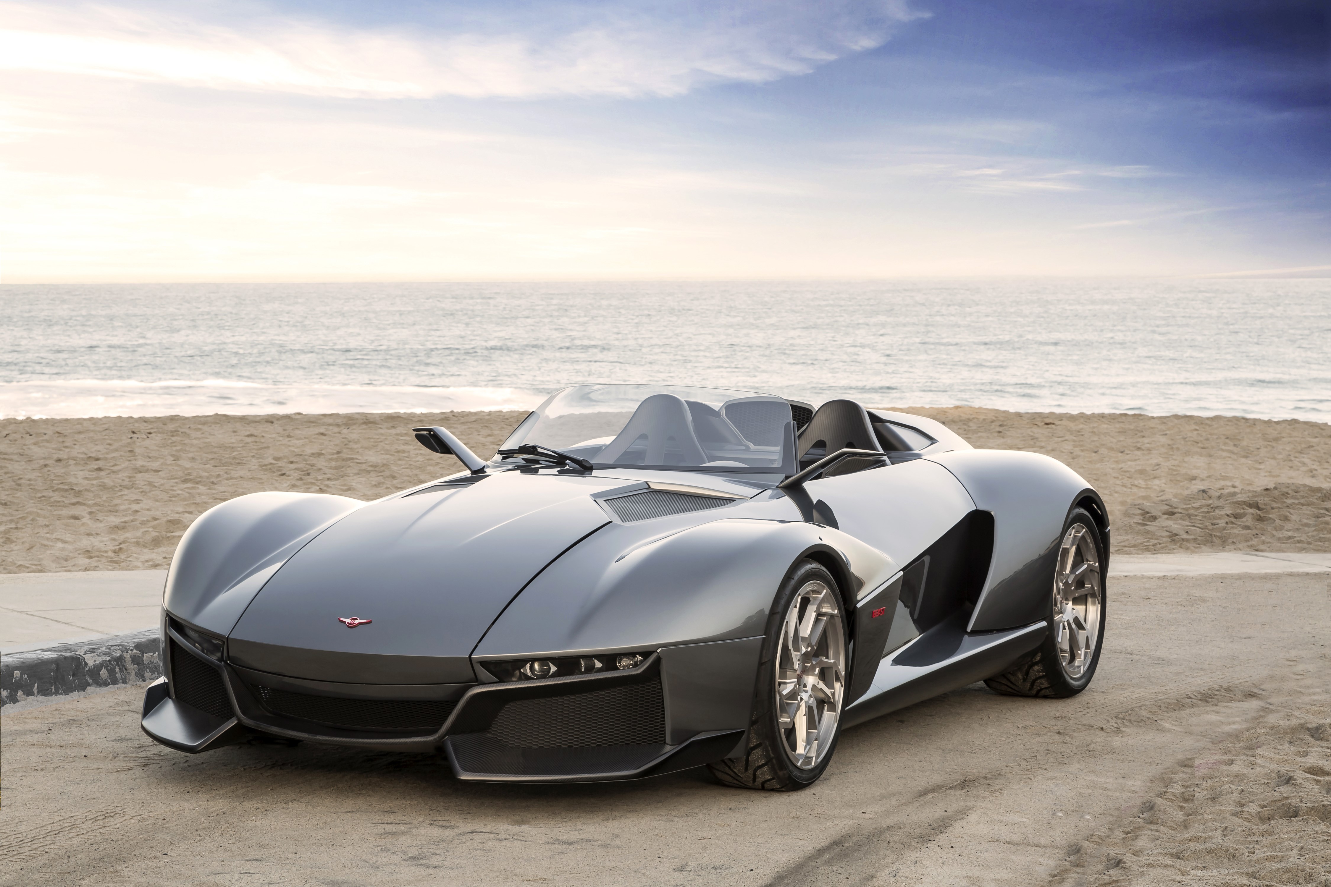 2015 Rezvani Beast Cabriolet on a Beach HD Wallpaper