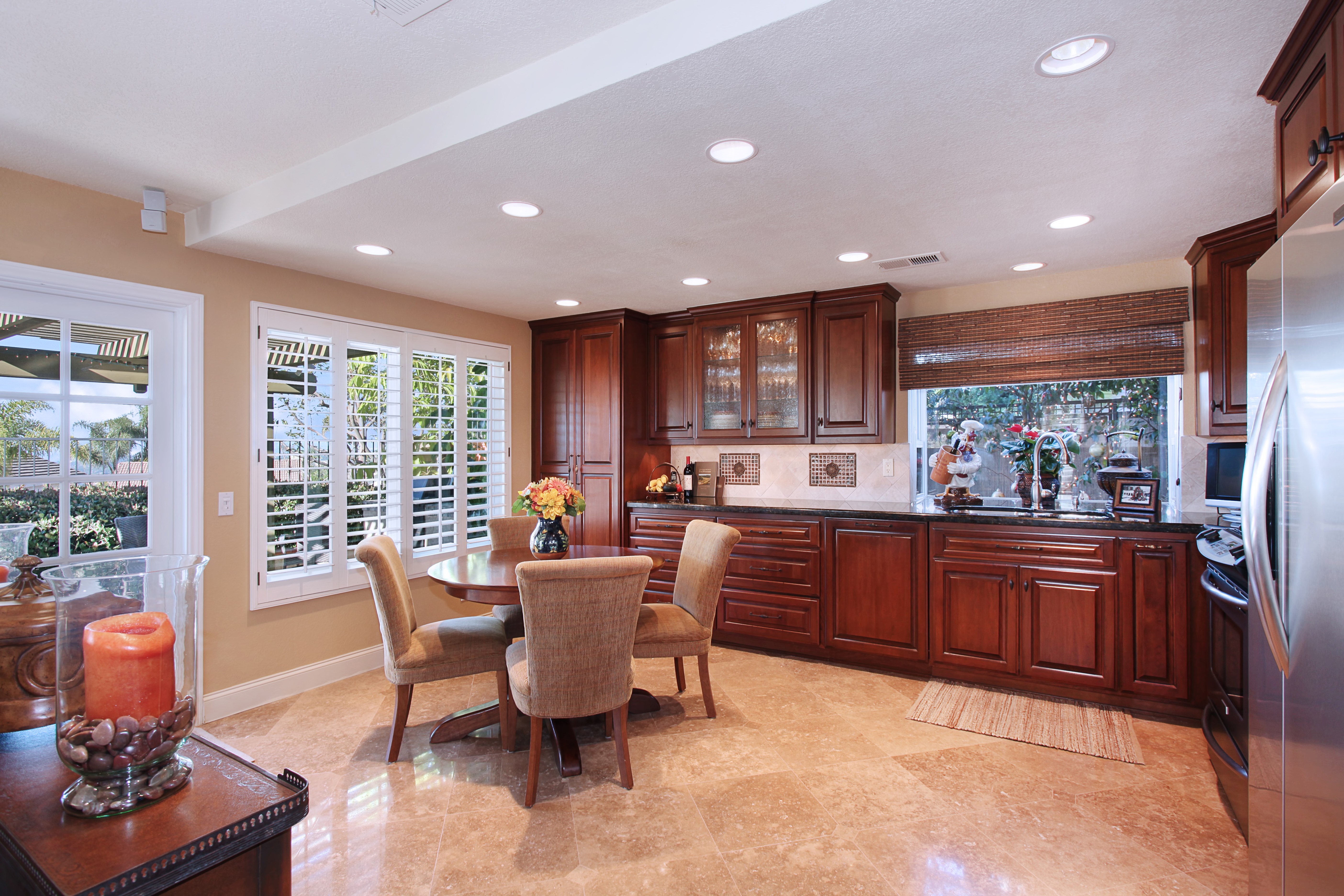 Kitchen Interior Design with Chairs HD Wallpaper