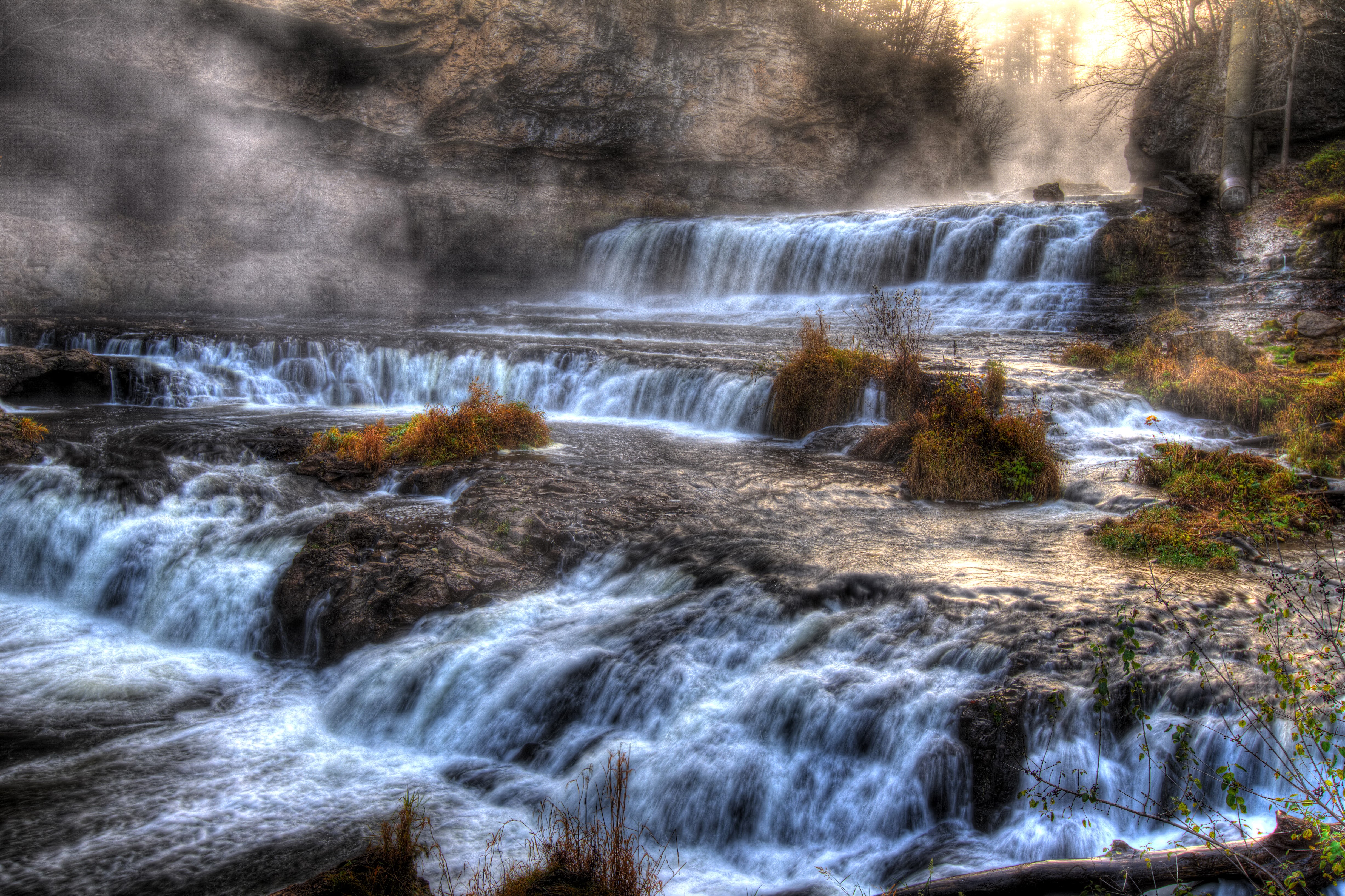 4K HDR Waterfalls HD Wallpaper